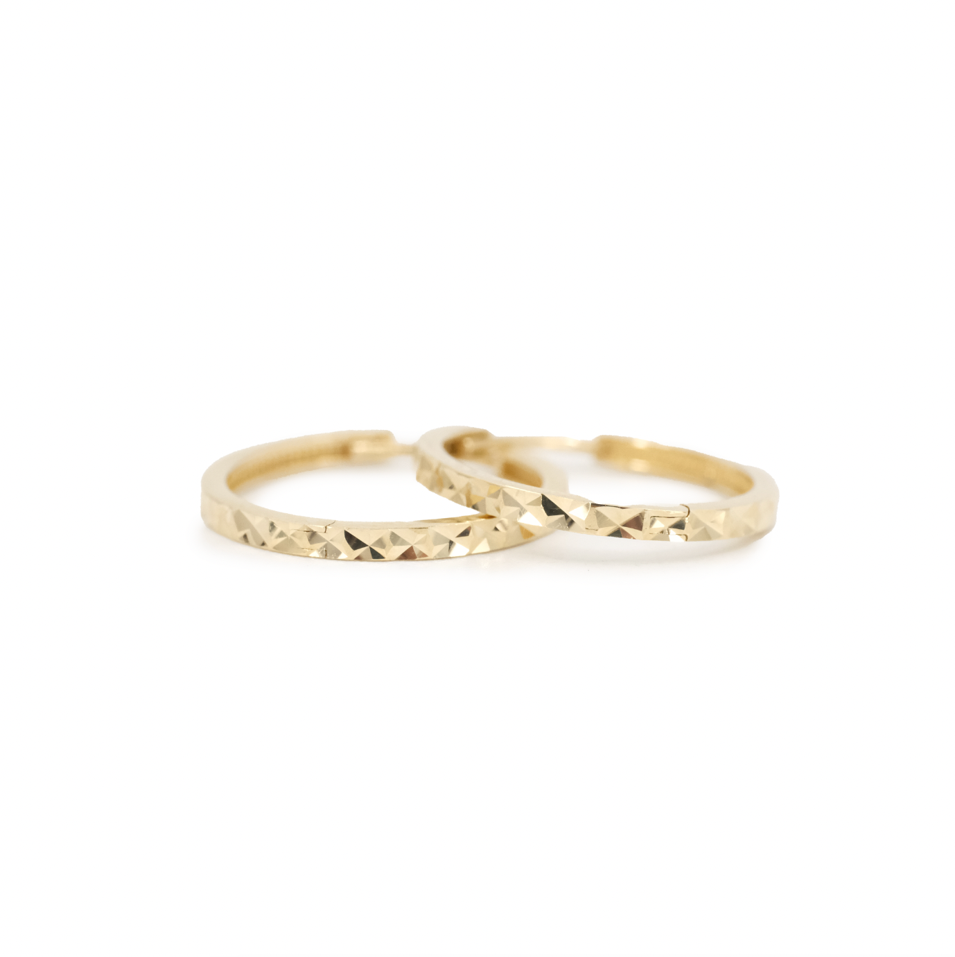 14k Sparkle Hoops