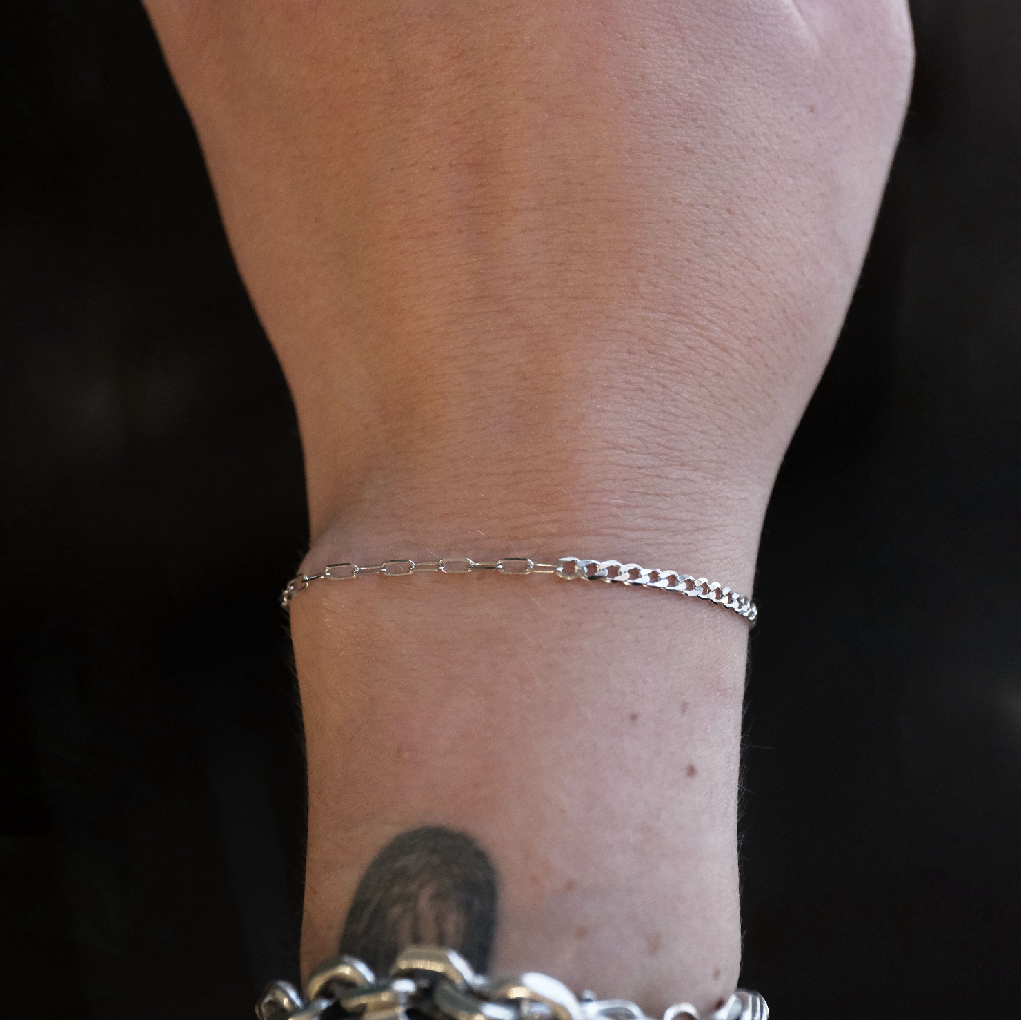 Sterling Duo Chain Bracelet