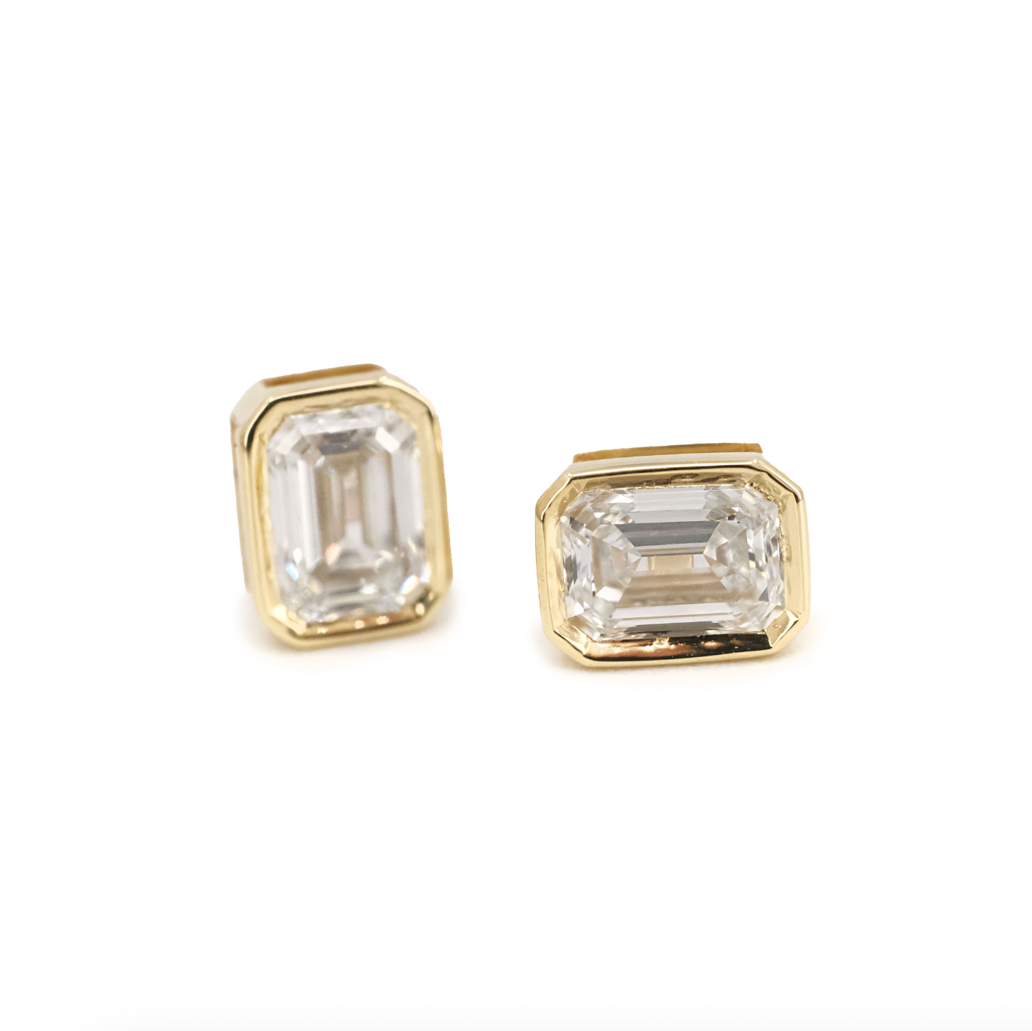 14k + Lab Diamond Vigere Earrings