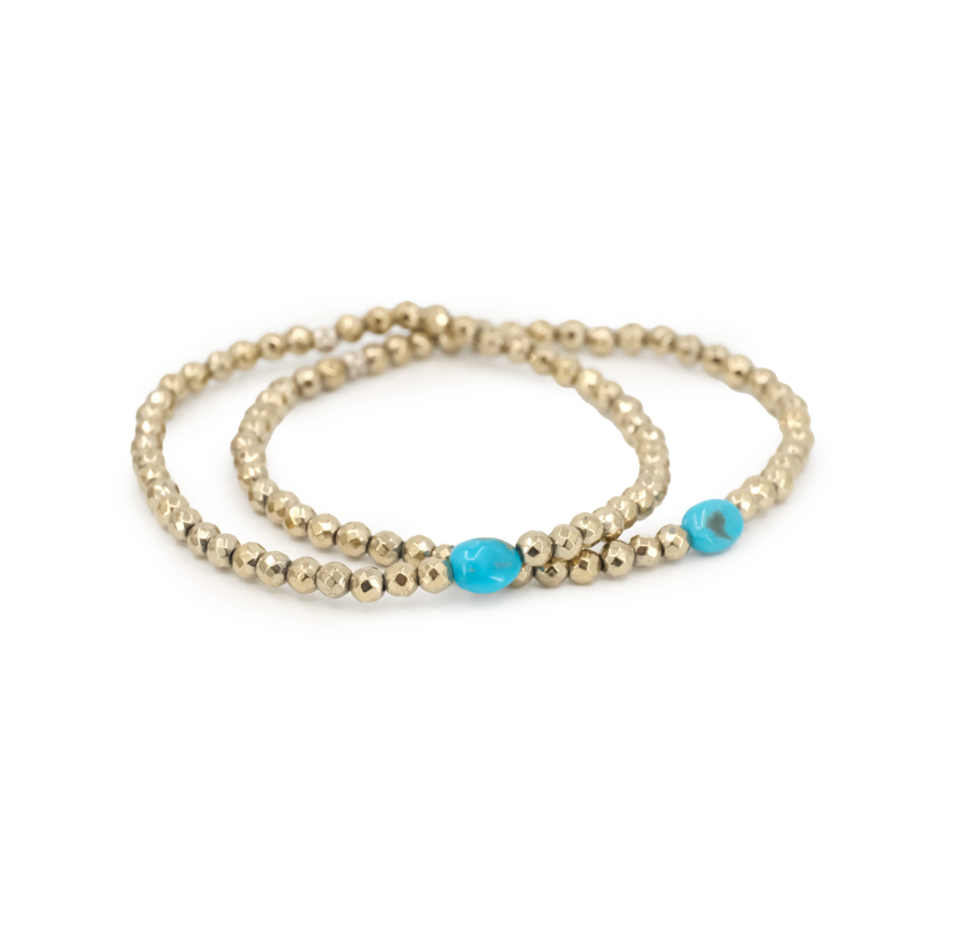Dez Pyrite + Turquoise Bracelet
