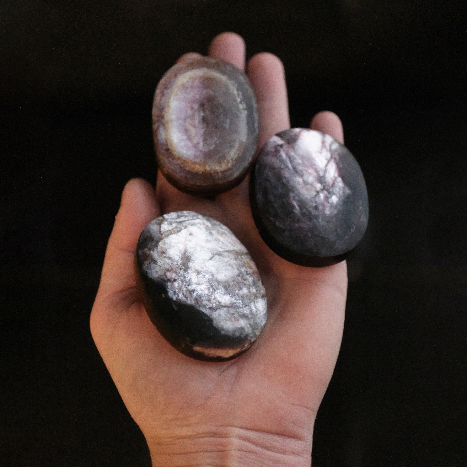 Lepidolite Palm Stone