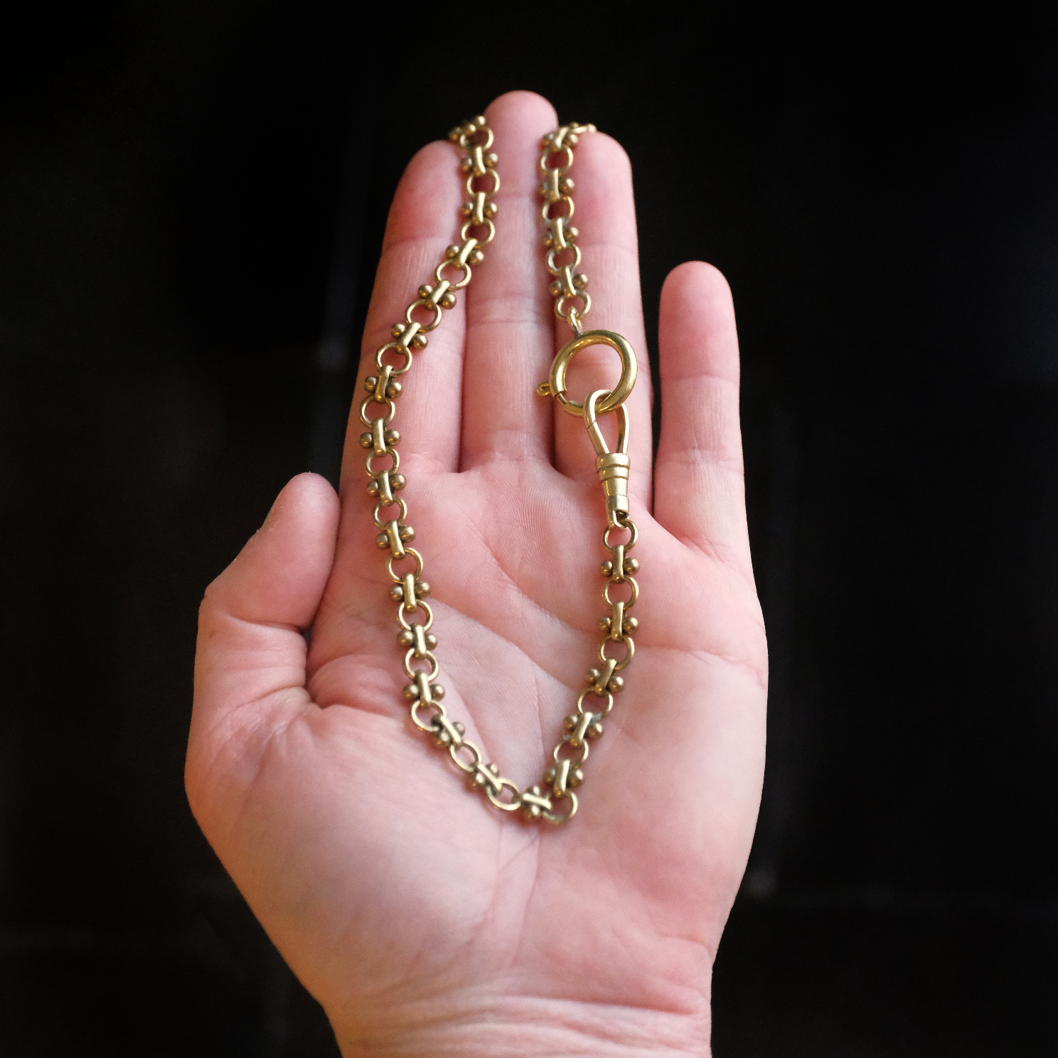 Brass Charm Holder Chain Necklace