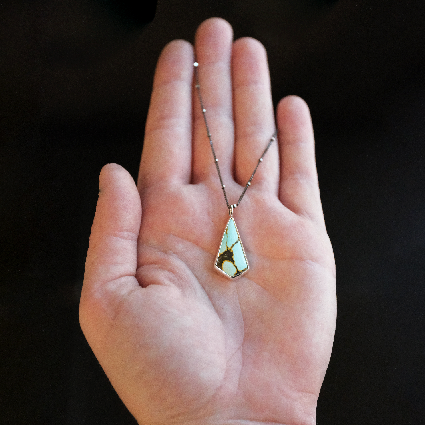 Turquoise + Sterling Galileo Necklace - One of a Kind