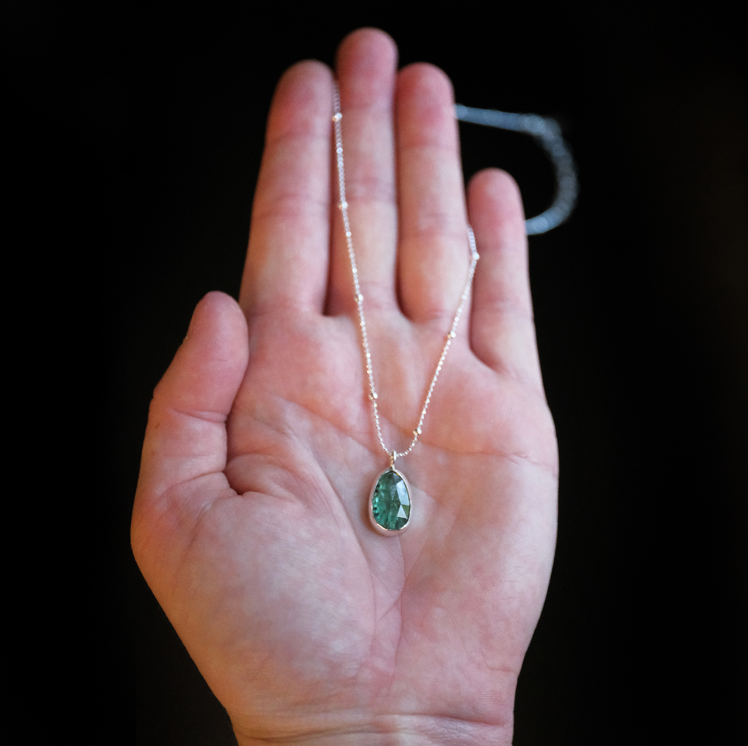 Green Kyanite Satellite Necklace - One of a Kind