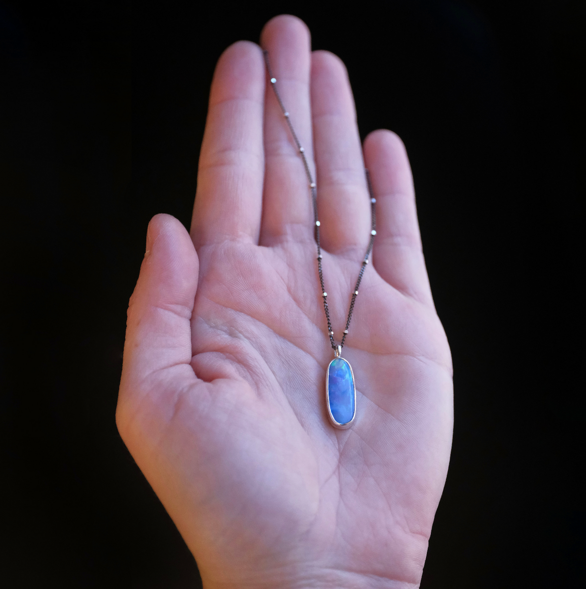 Australian Opal Galileo Necklace - One of a Kind