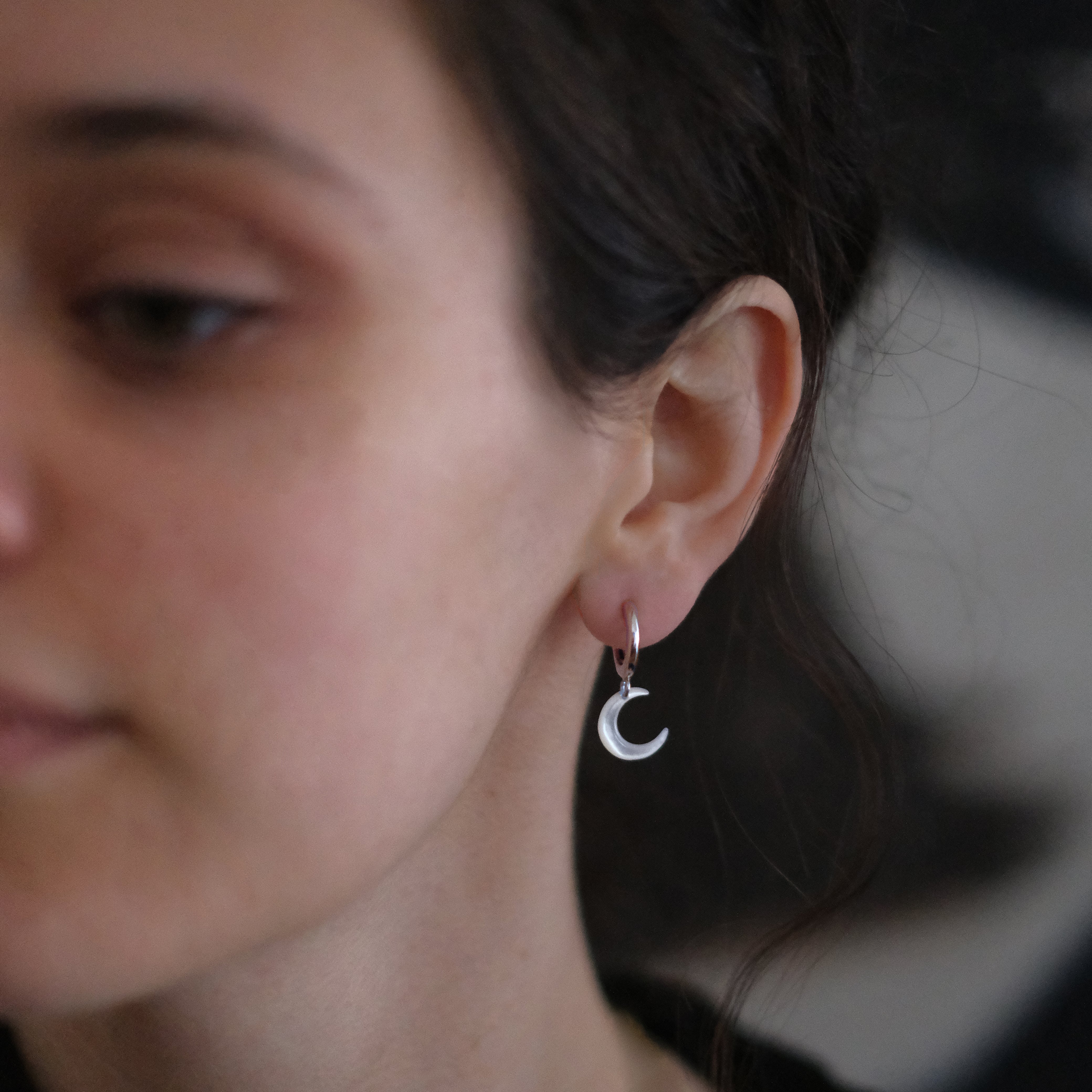 Mother of Pearl + Sterling Moon Huggers
