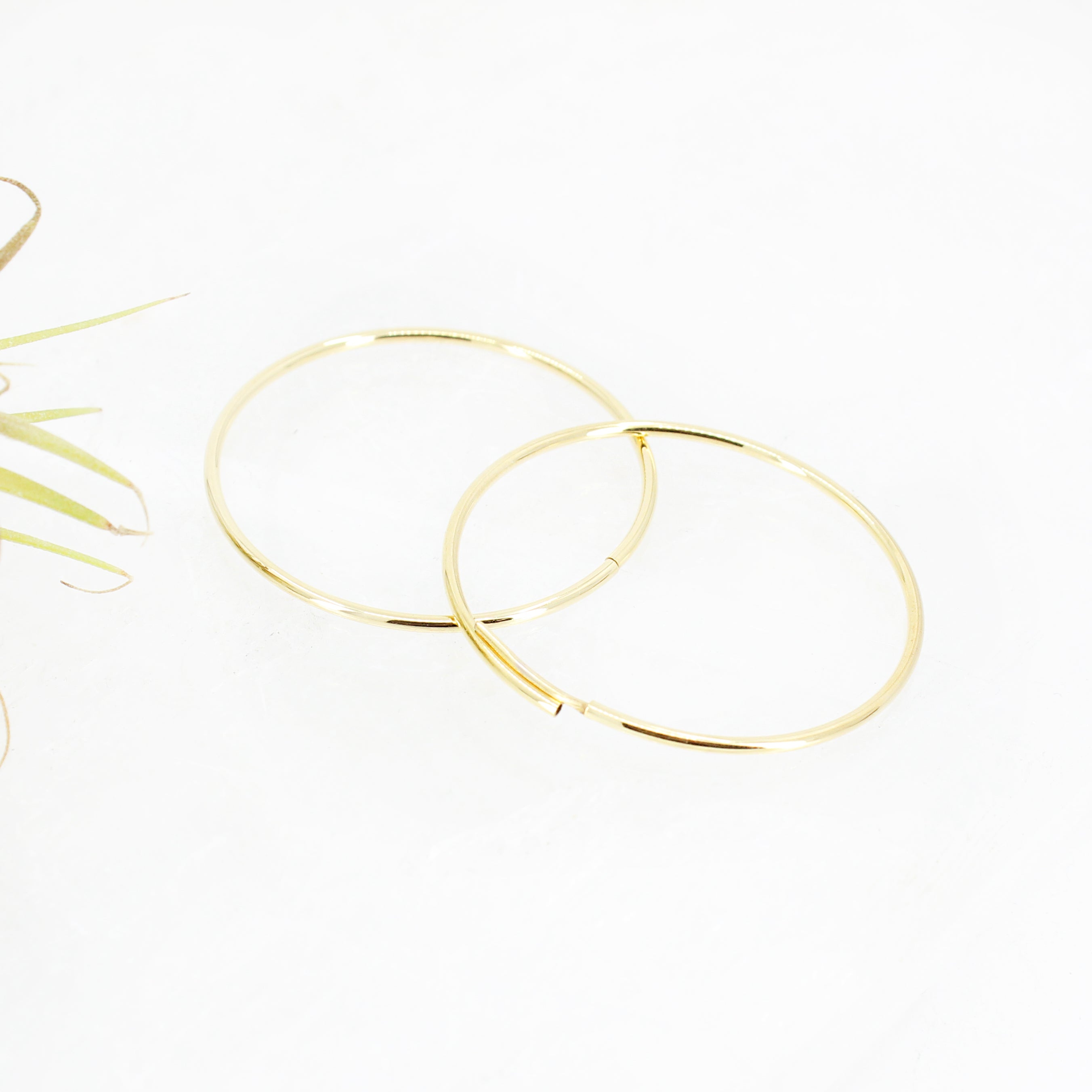14k Infinity Hoops