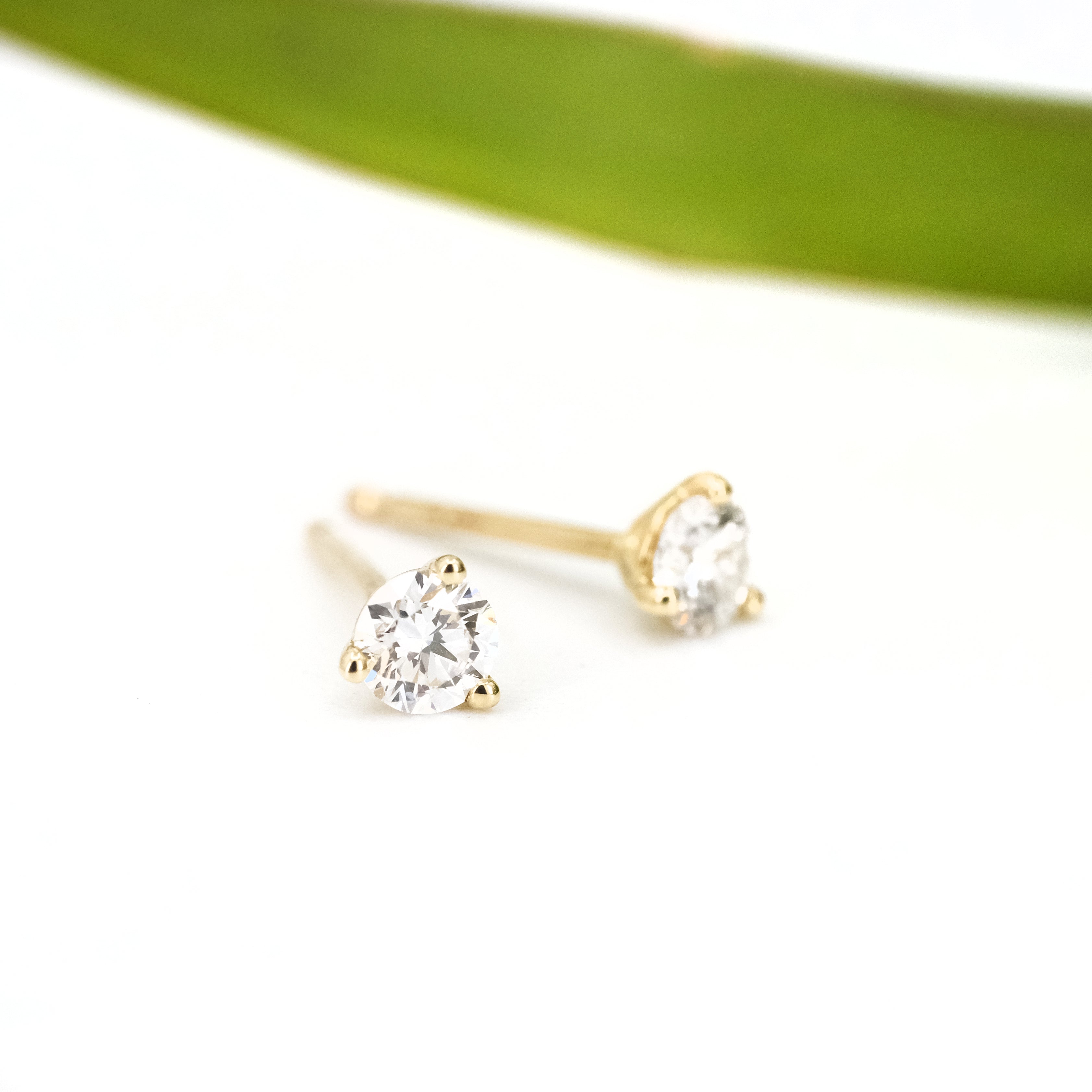 14k Quarter Carat Natural Diamond Studs