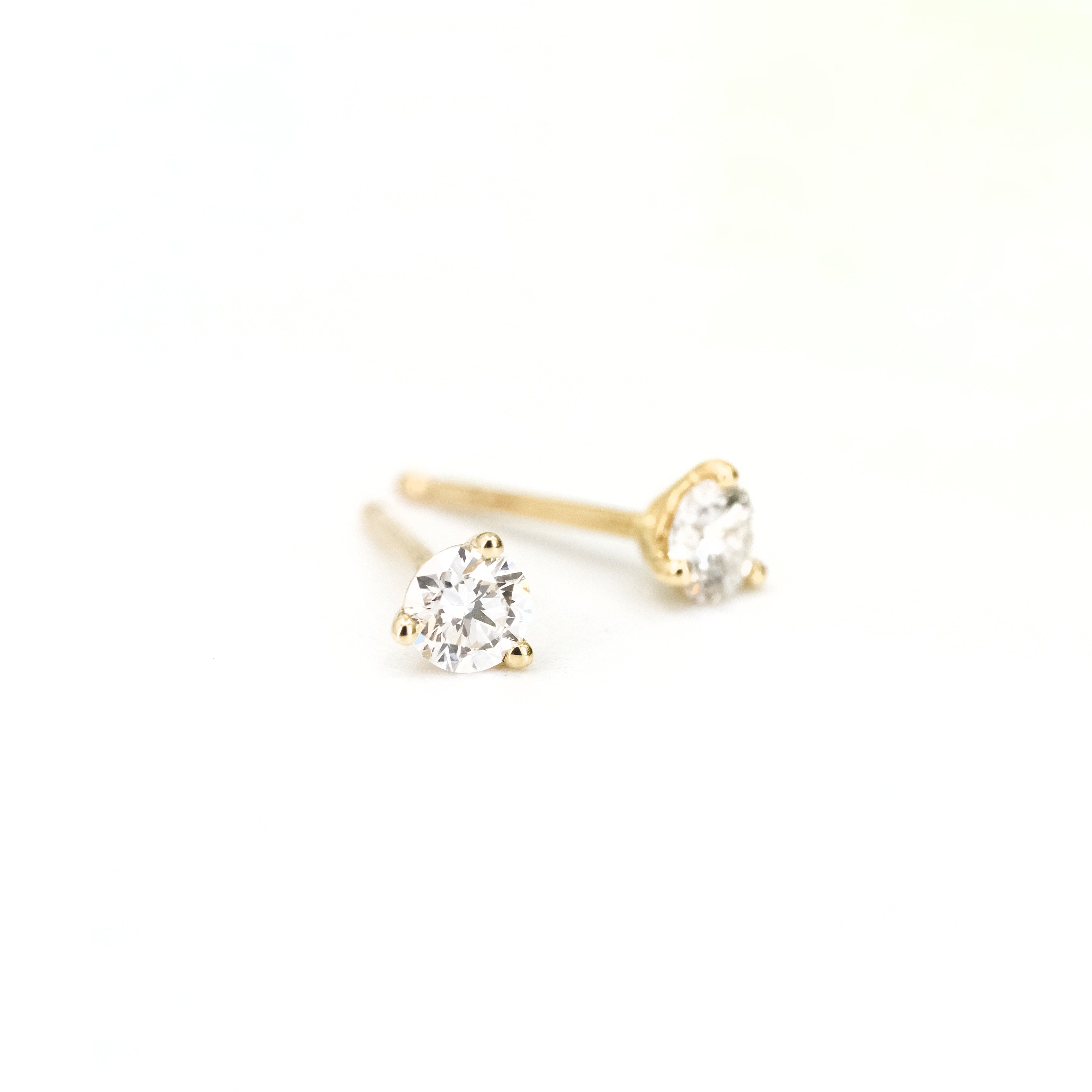 14k Quarter Carat Natural Diamond Studs
