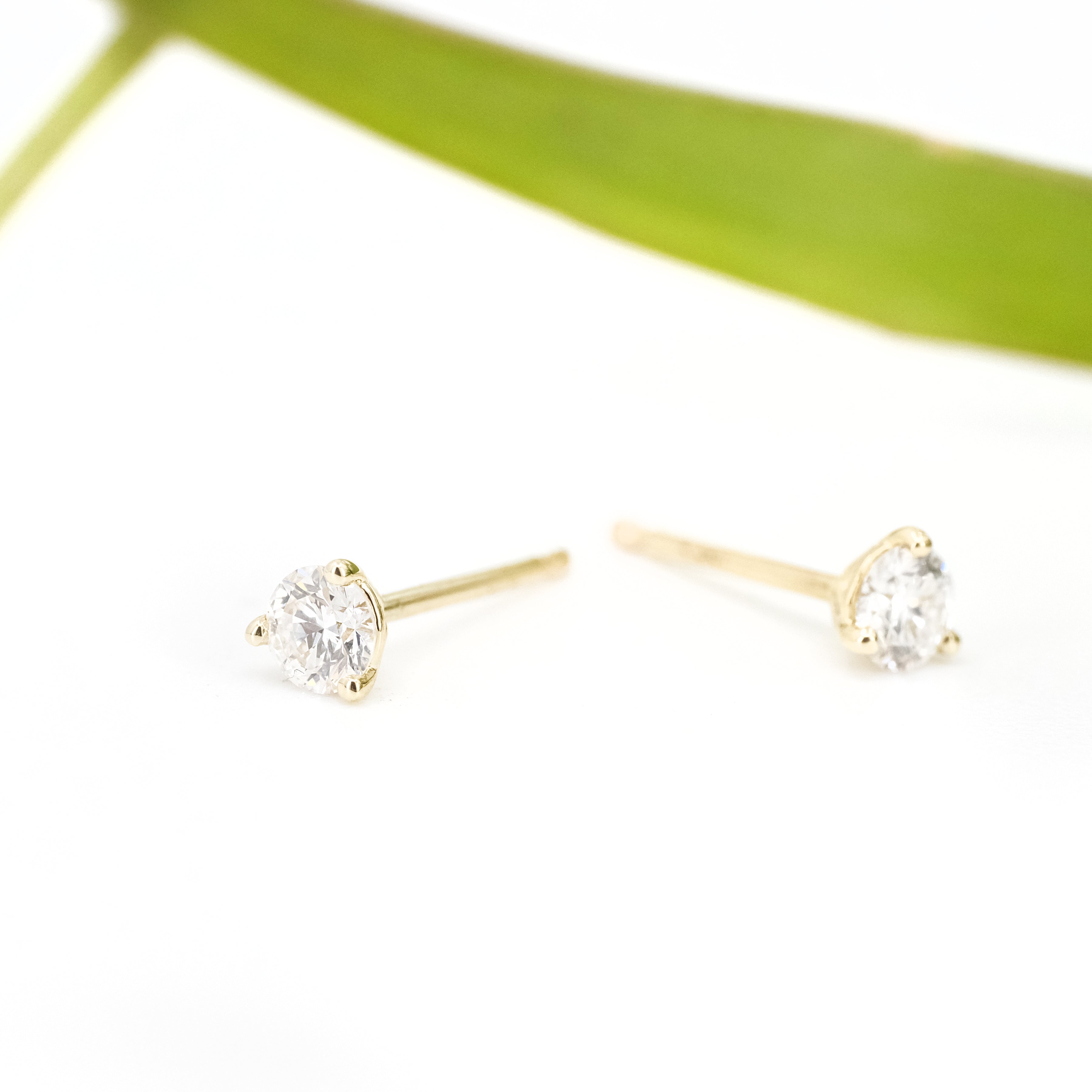 14k Quarter Carat Natural Diamond Studs