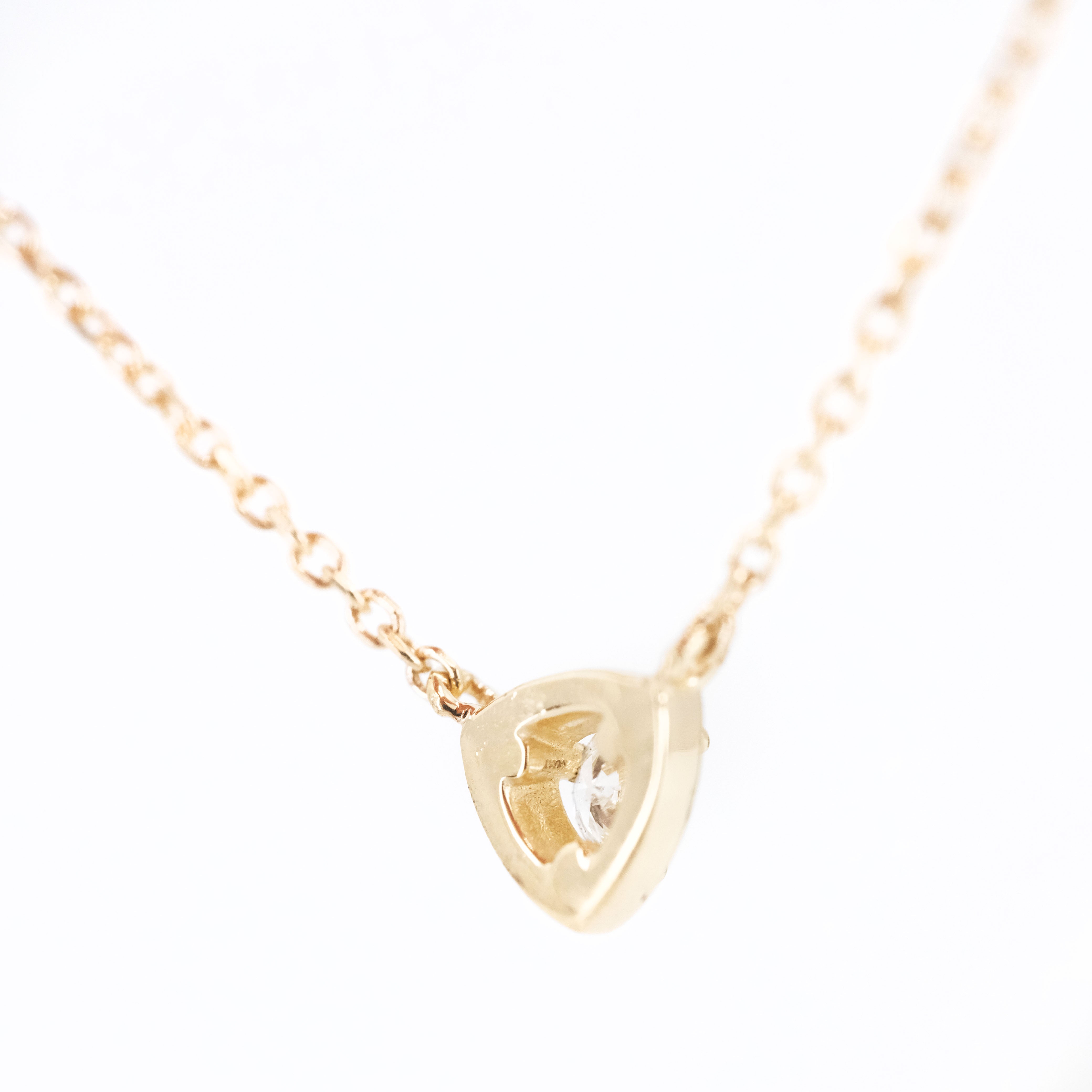 14k + Natural Diamond Mini Protector Necklace