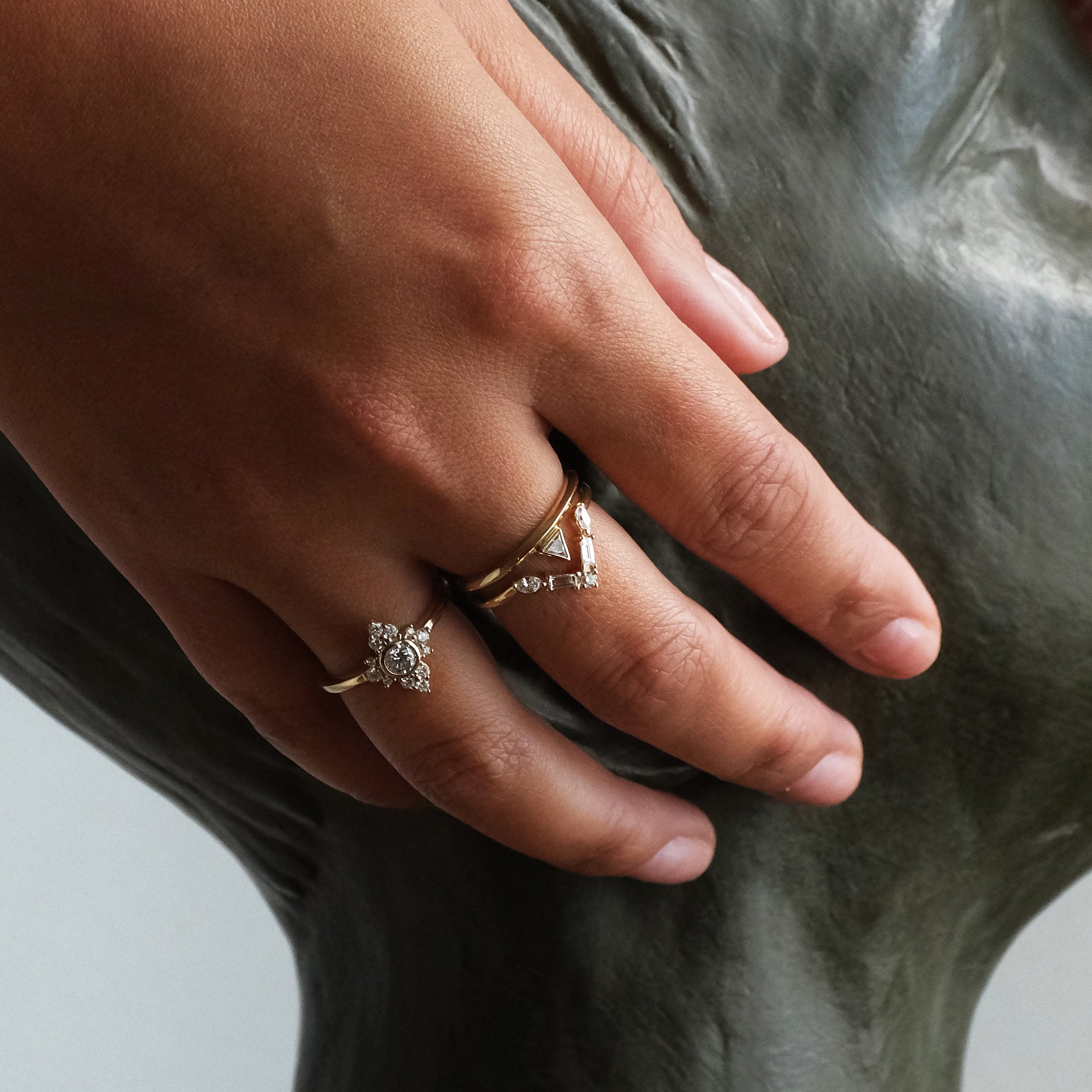 14k + Natural Diamond Valor Ring