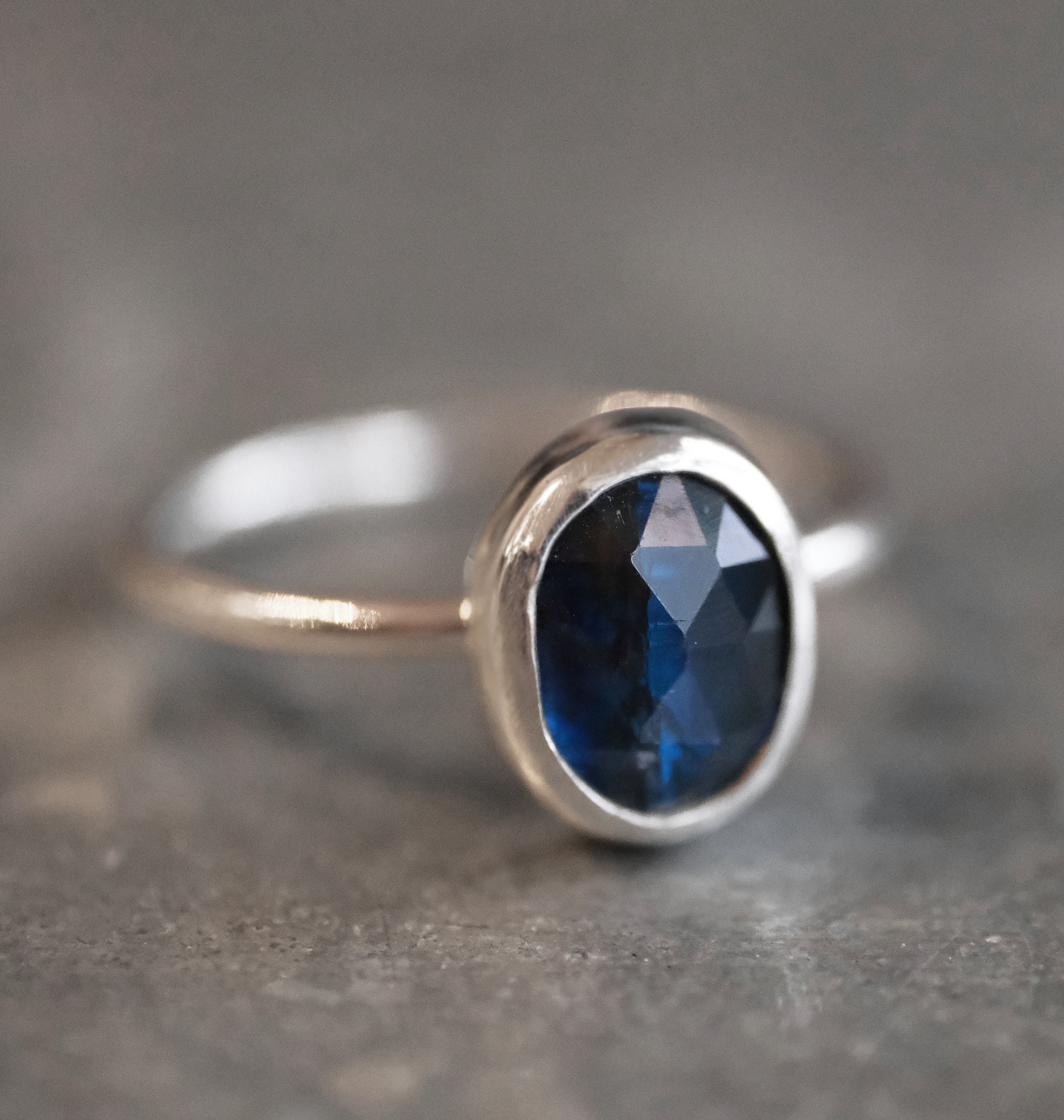 Blue Tourmaline Chiquito Ring (Size 7) - One of a Kind