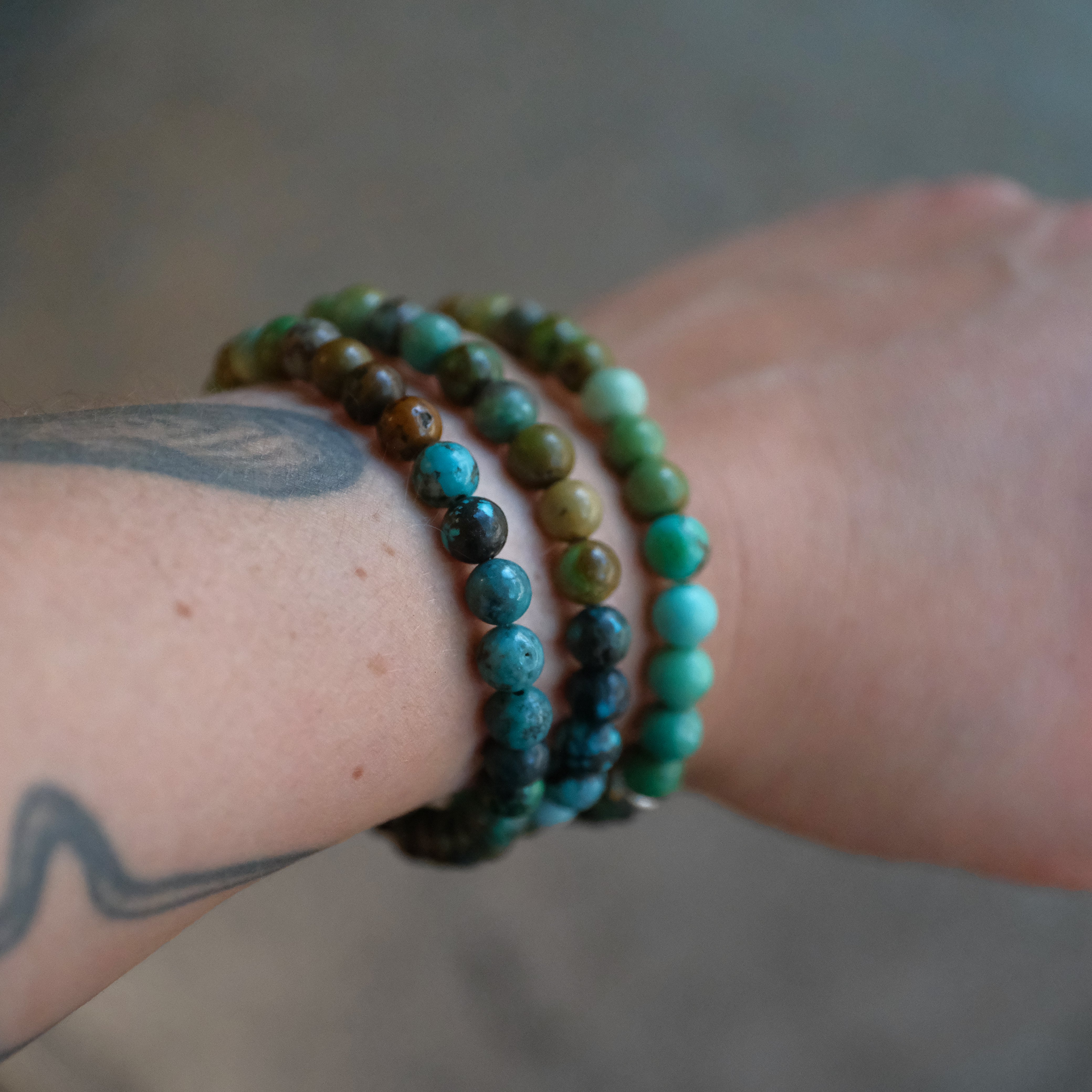 Turquoise + Sterling Ombre Bracelet