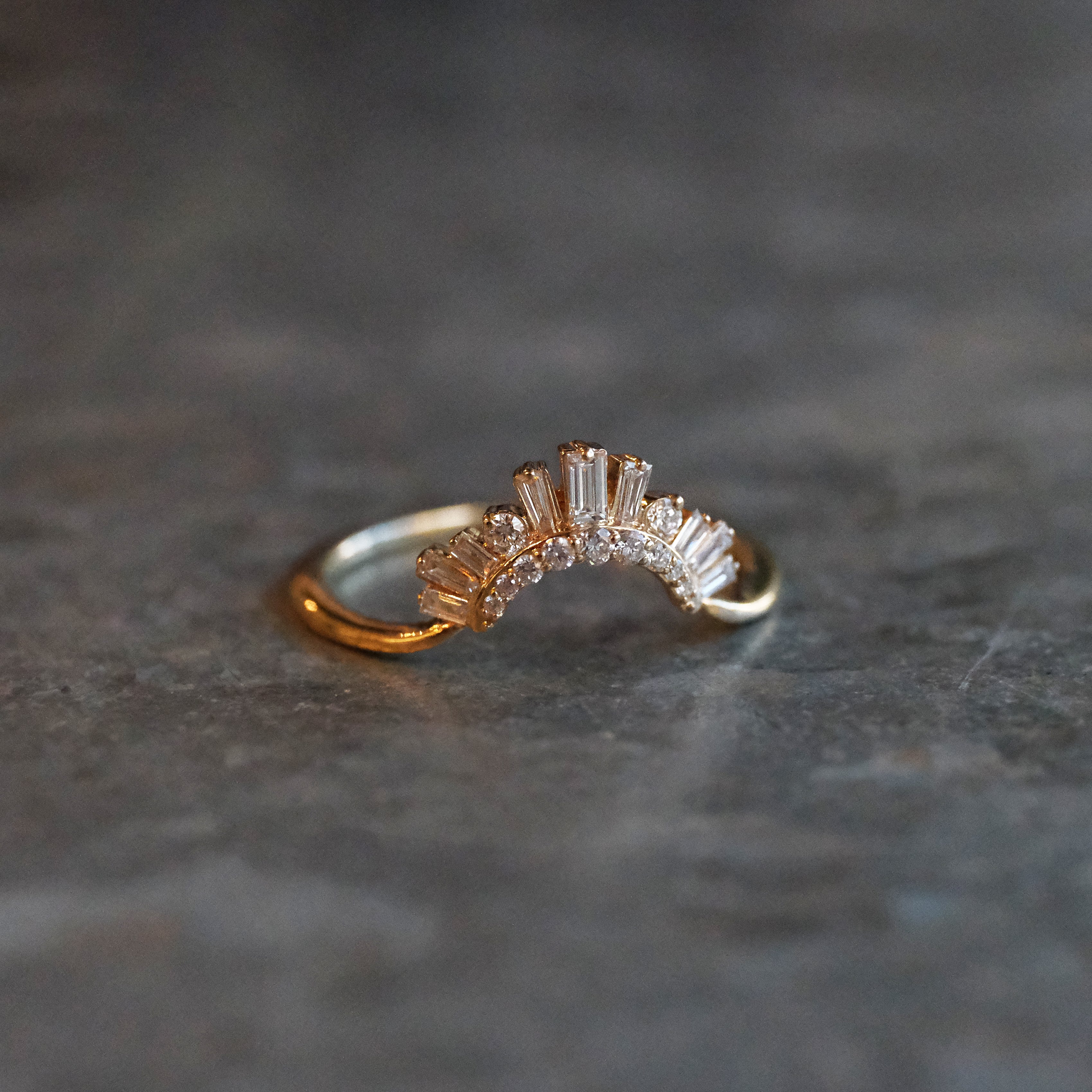 14k + Natural Diamond Sea Spray Ring