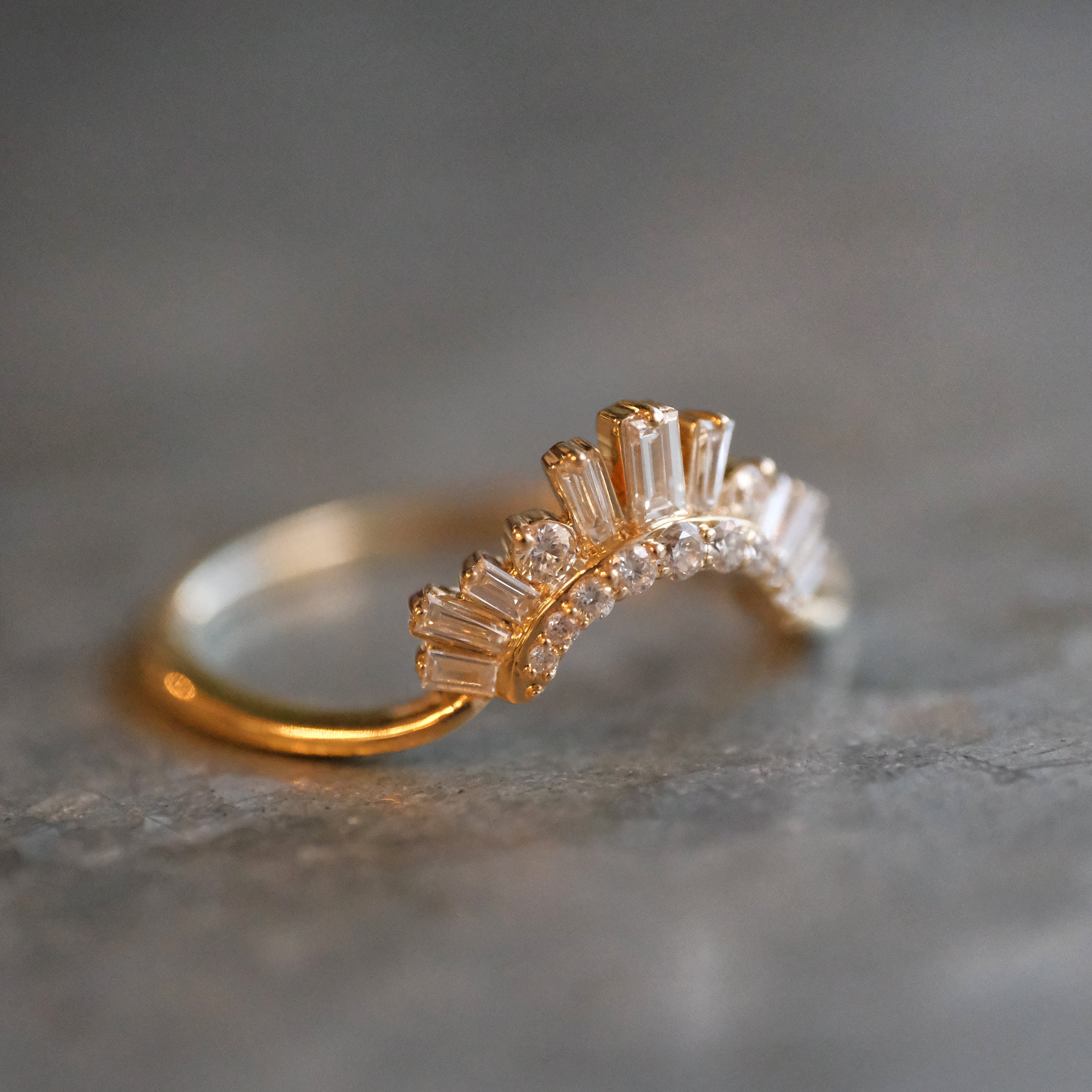 14k + Natural Diamond Sea Spray Ring