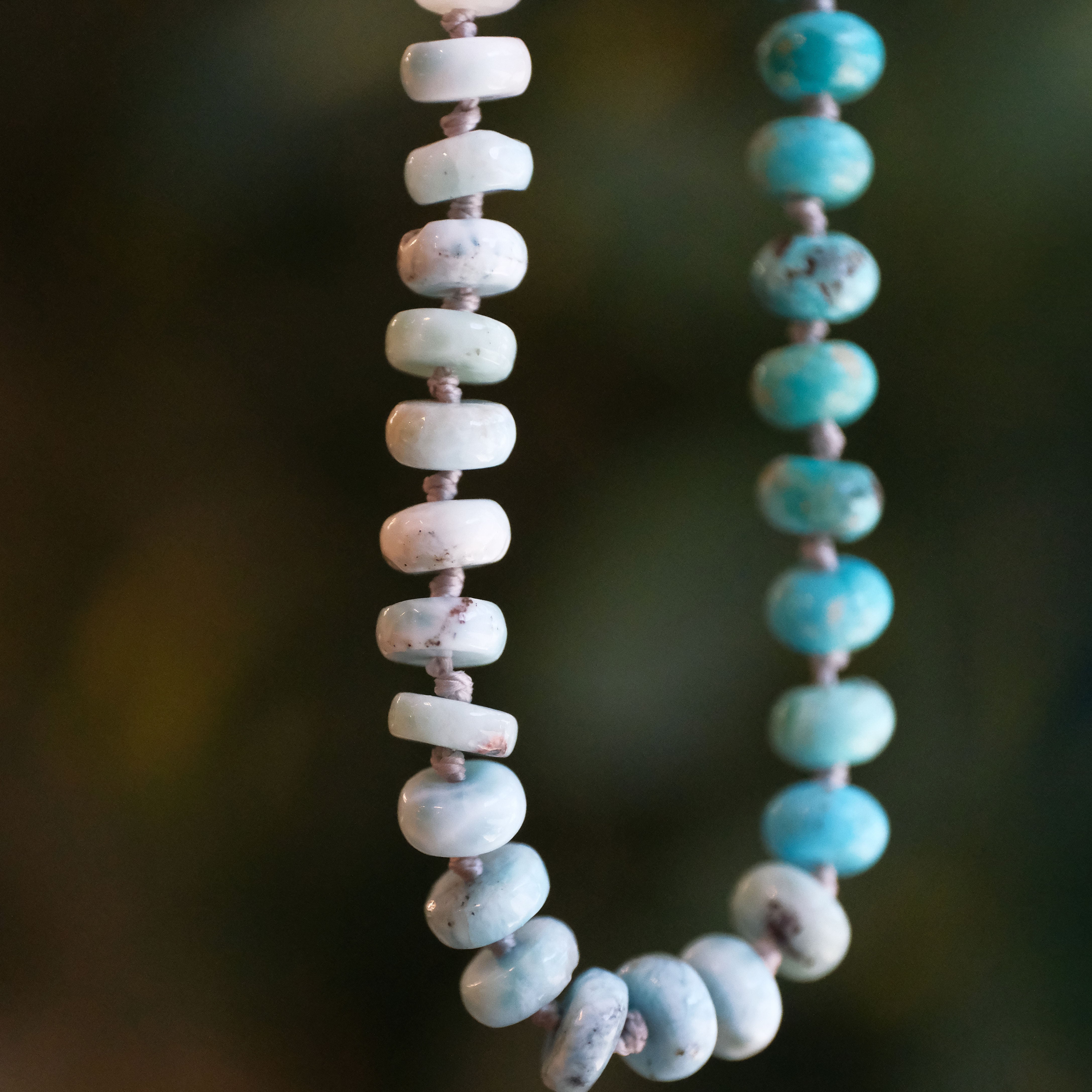 Knotted Seaworthy Gemstone Necklace - One of a Kind