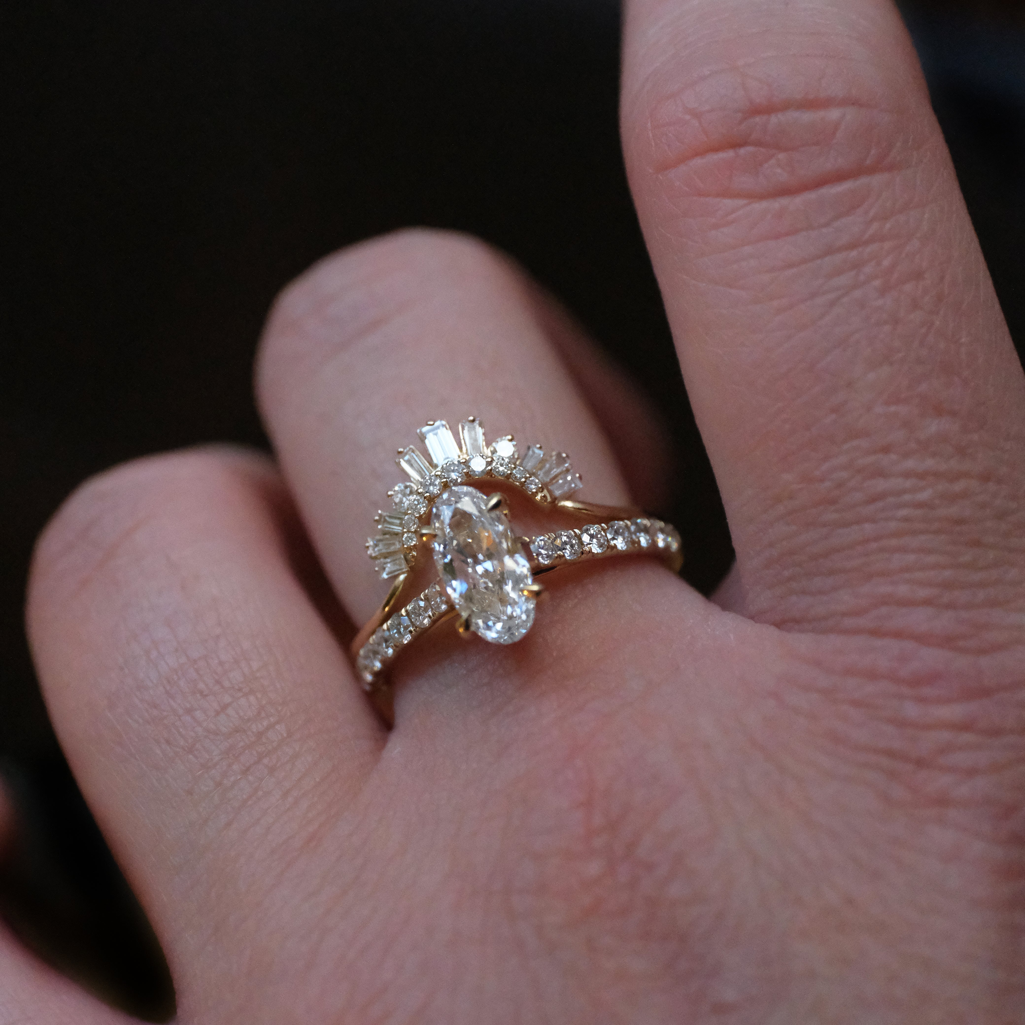 14k + Natural Diamond Sea Spray Ring
