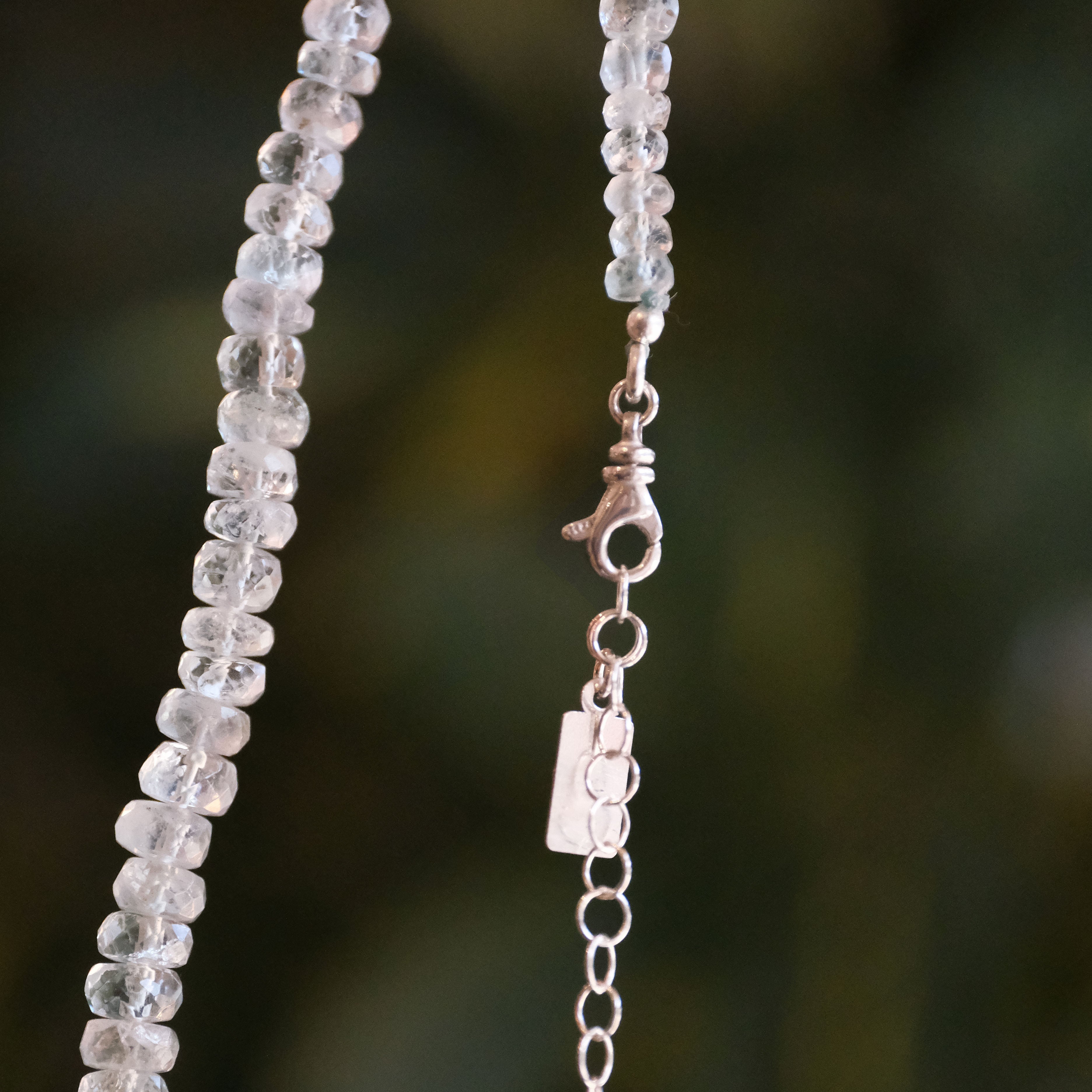 Aquamarine + Sterling Glittering Necklace - One of a Kind