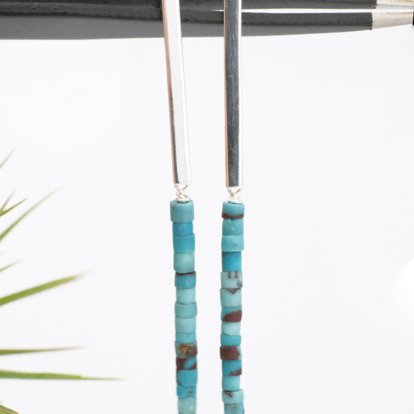 Dash Turquoise + Sterling Earrings