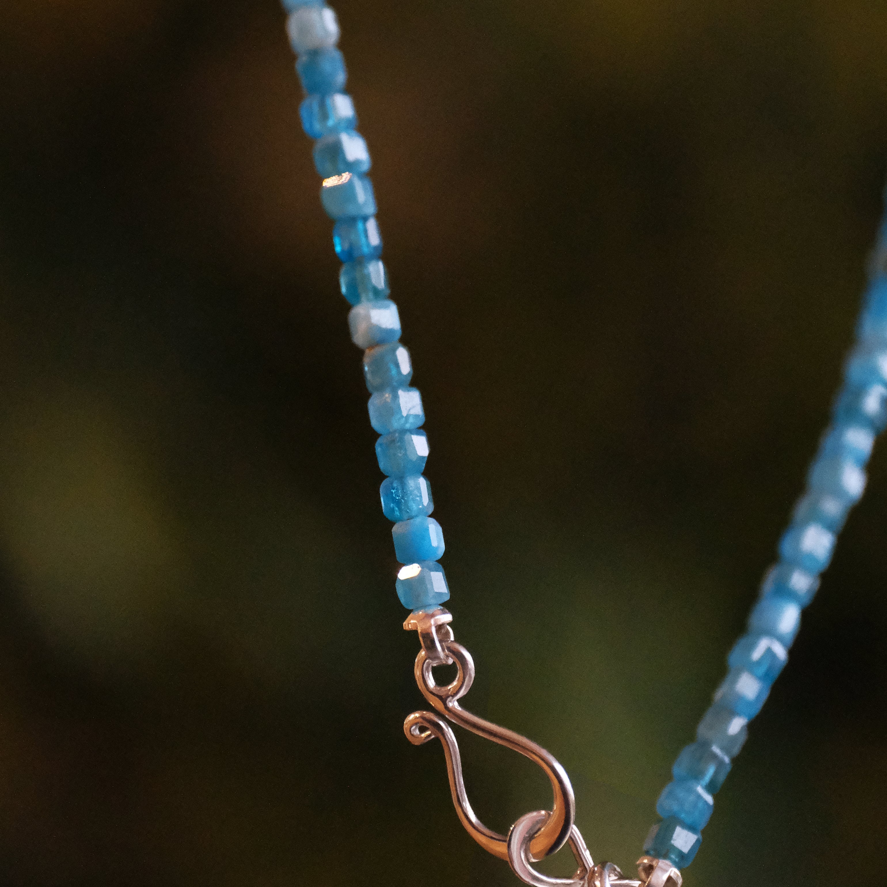 Blue Jay Apatite + Moonstone Necklace - One of a Kind