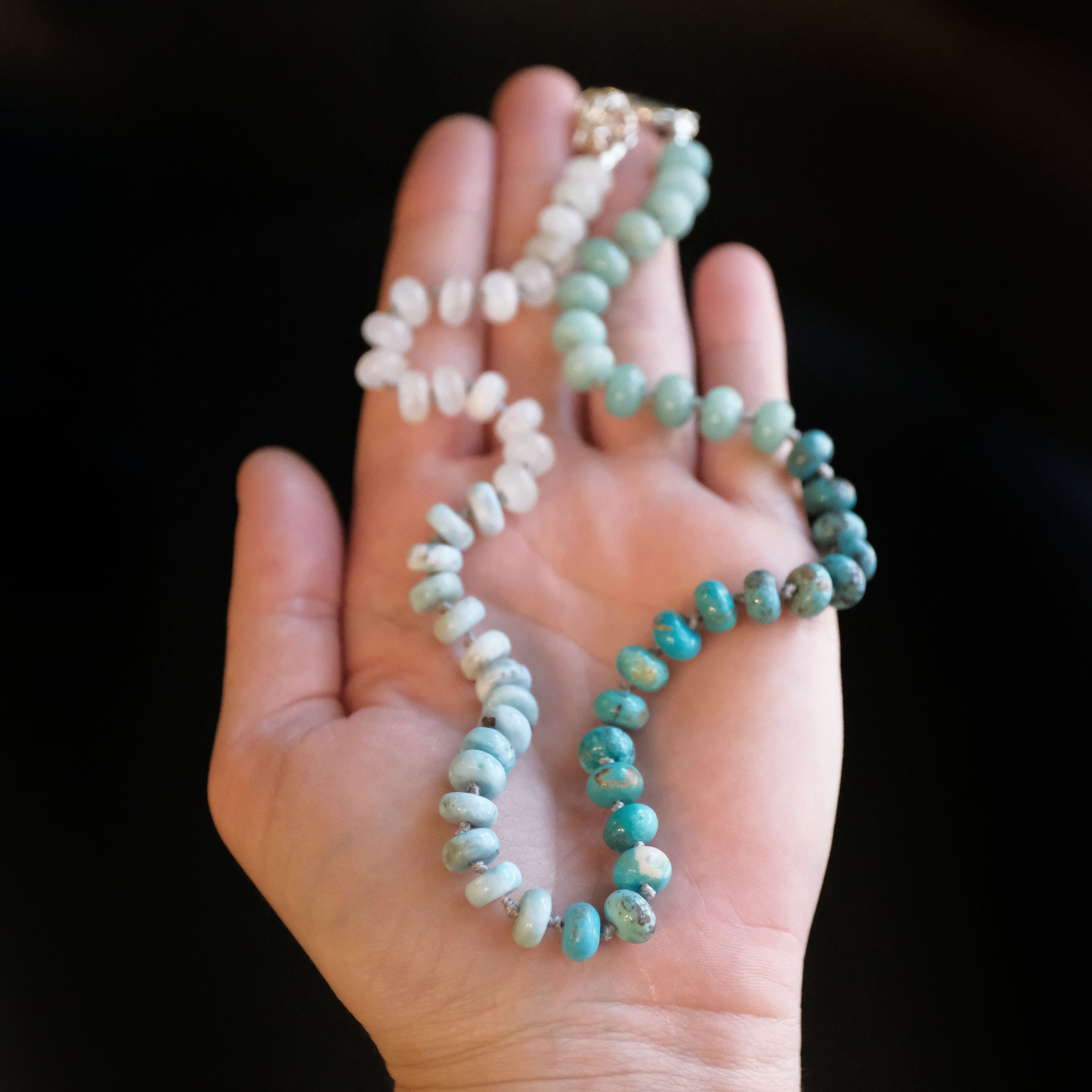 Knotted Seaworthy Gemstone Necklace - One of a Kind