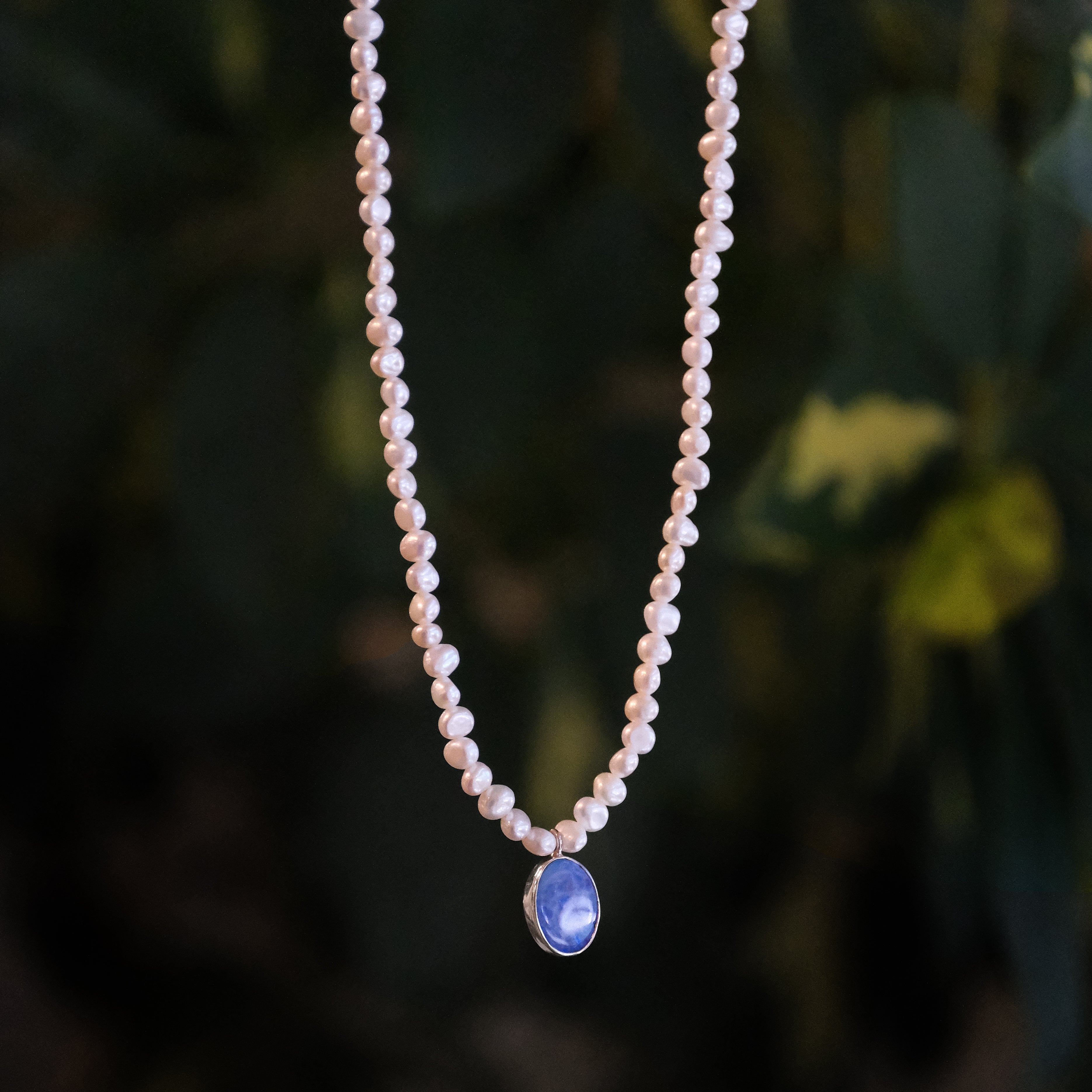 Freshwater Pearl + Australian Opal Necklace - One of a Kind