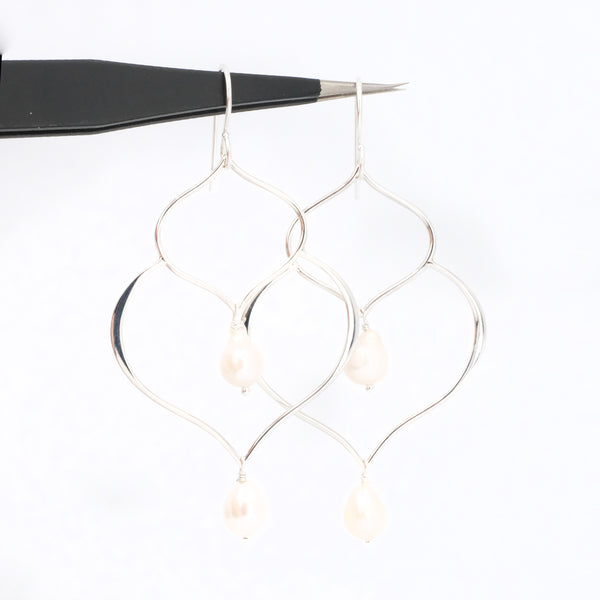 Pearl Petal Sterling Earrings