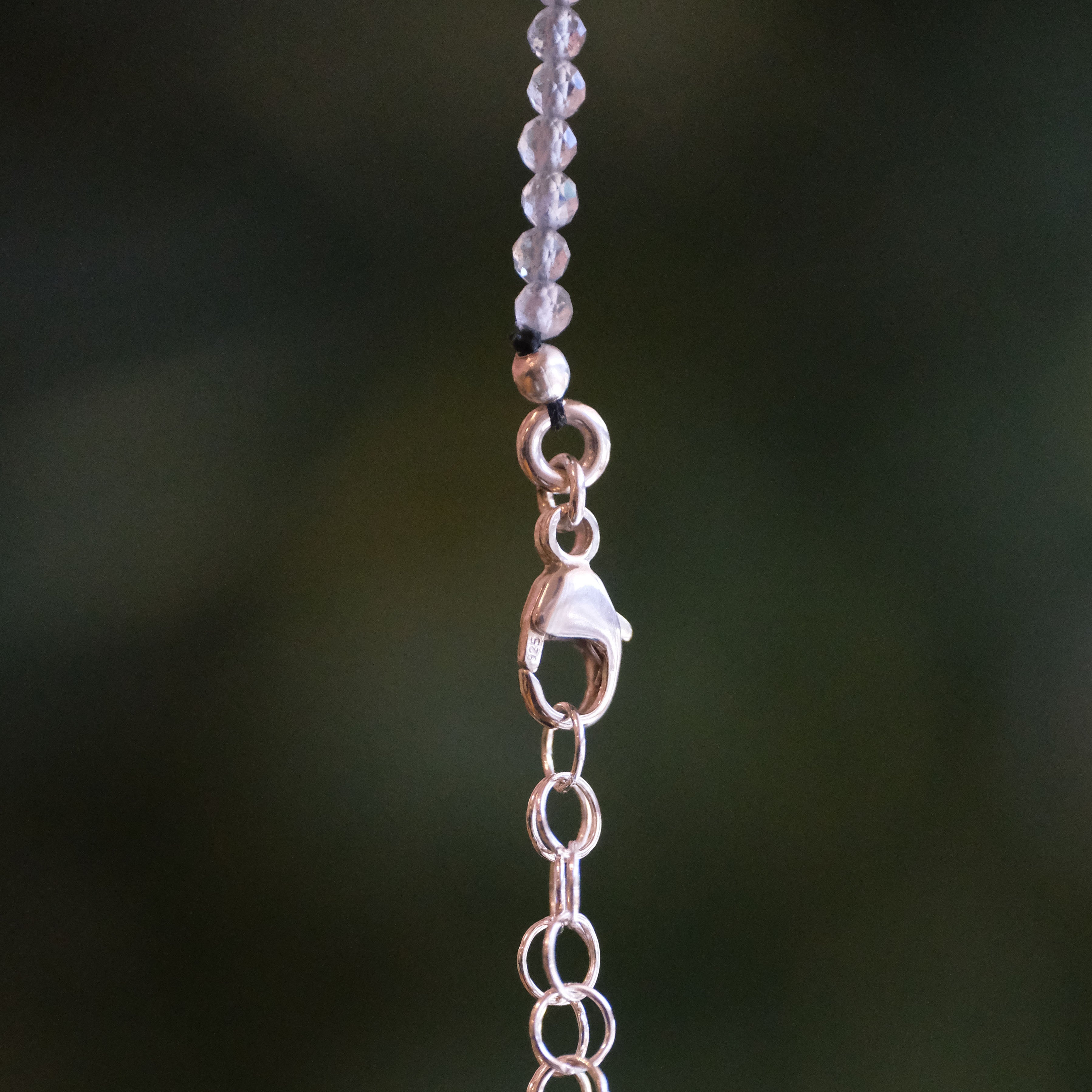 Labradorite + Freshwater Pearl Blurb Necklace