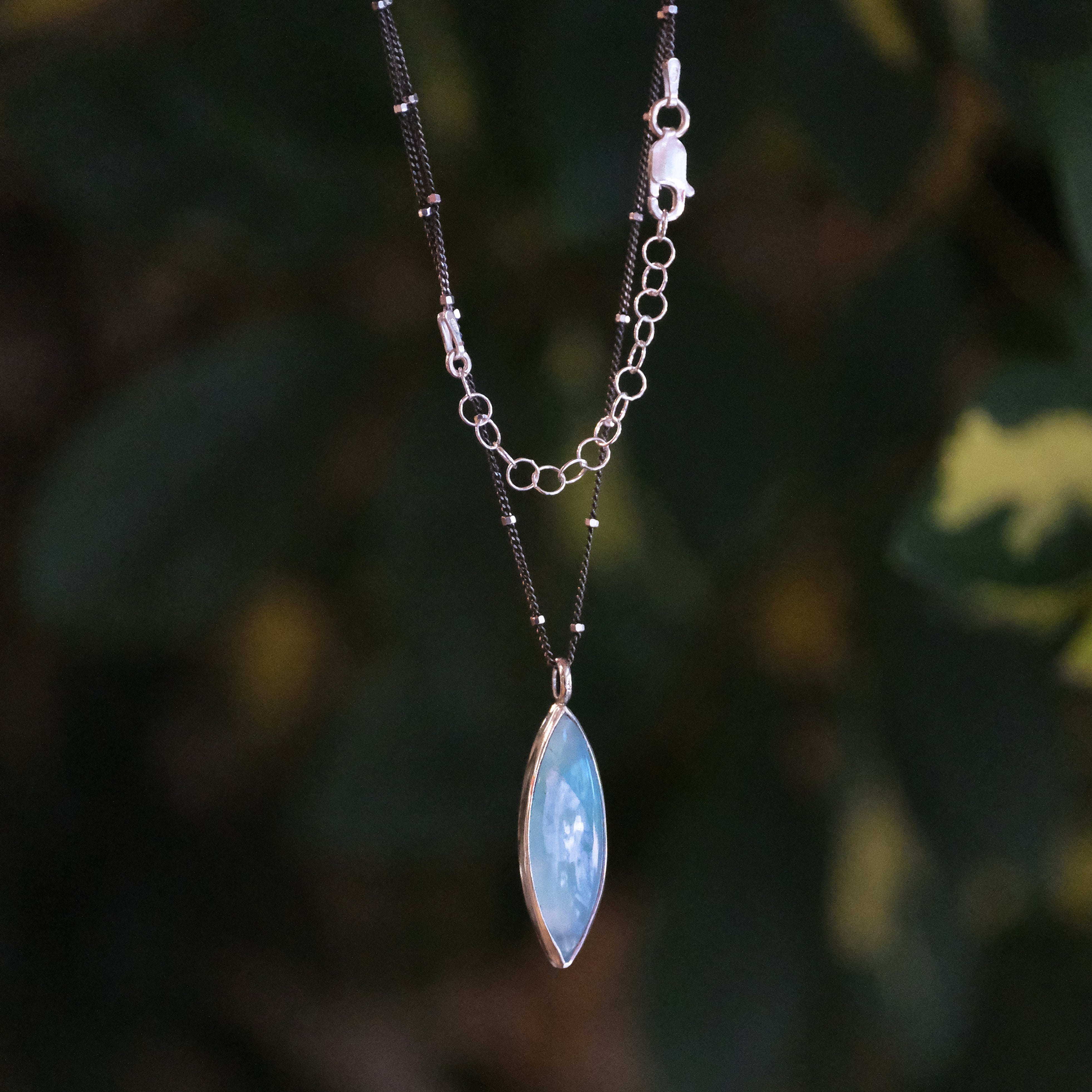 Aquaprase + Sterling Galileo Necklace - One of a Kind