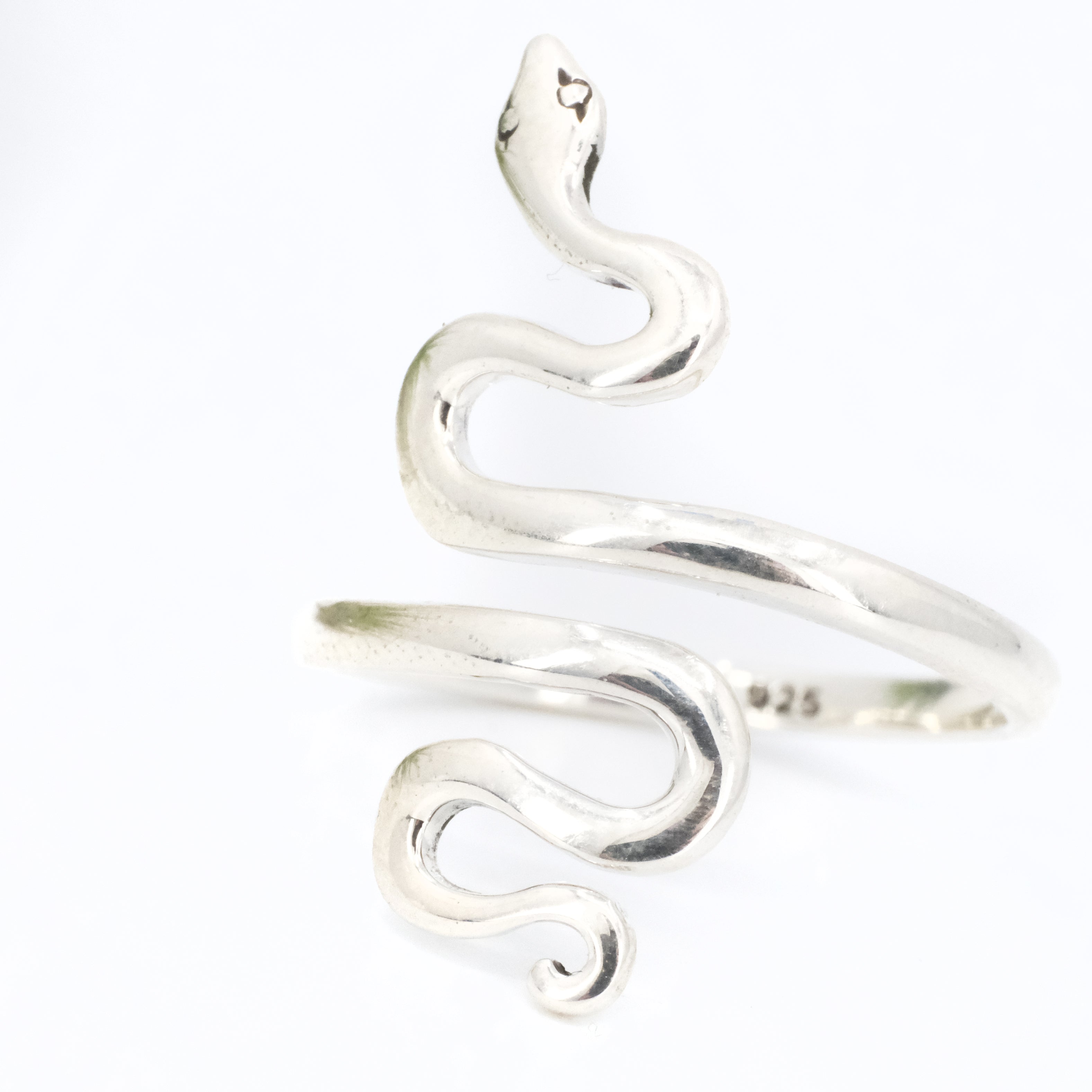 Sterling Snake Wrap Ring - Adjustable