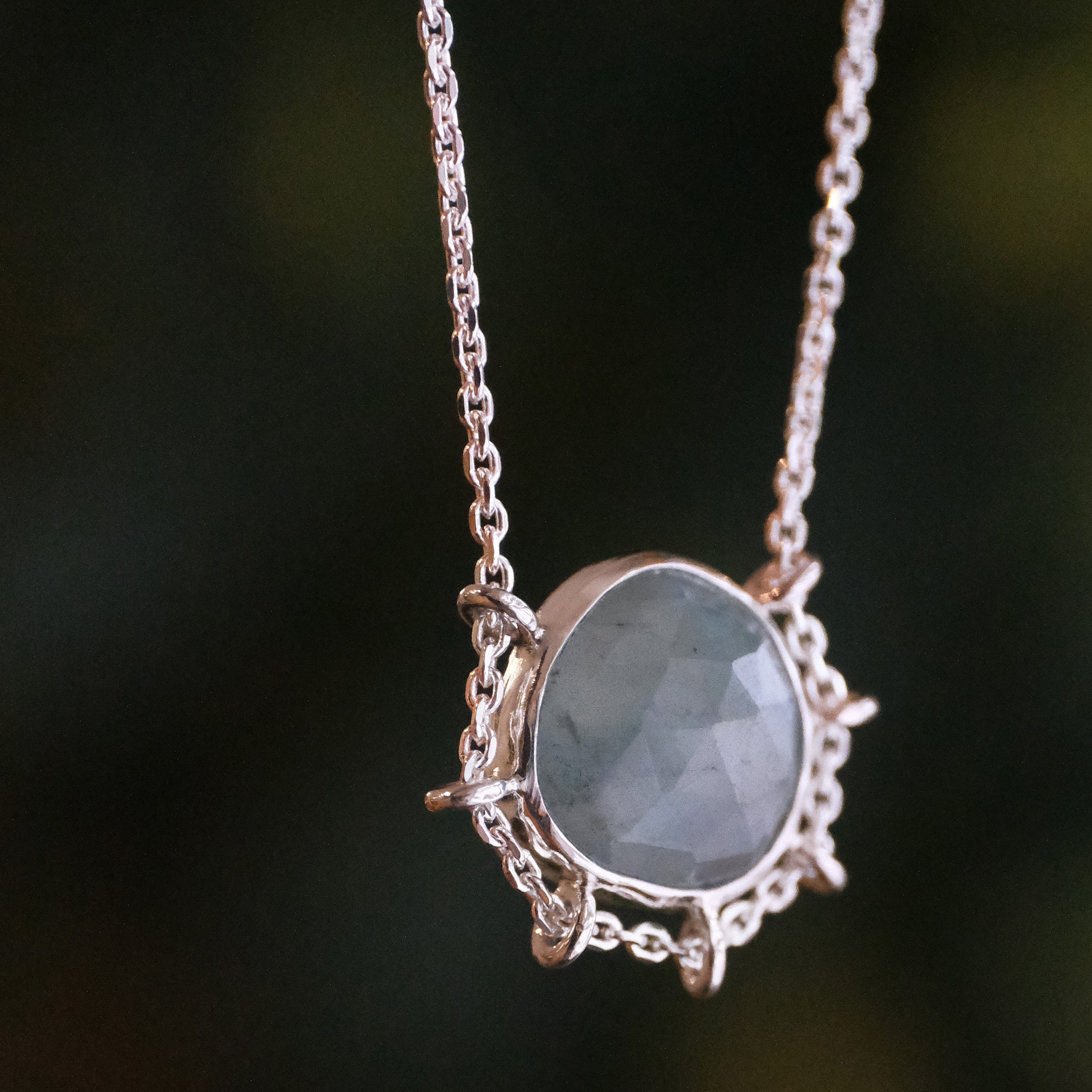 Aquamarine Path Necklace - One of a Kind
