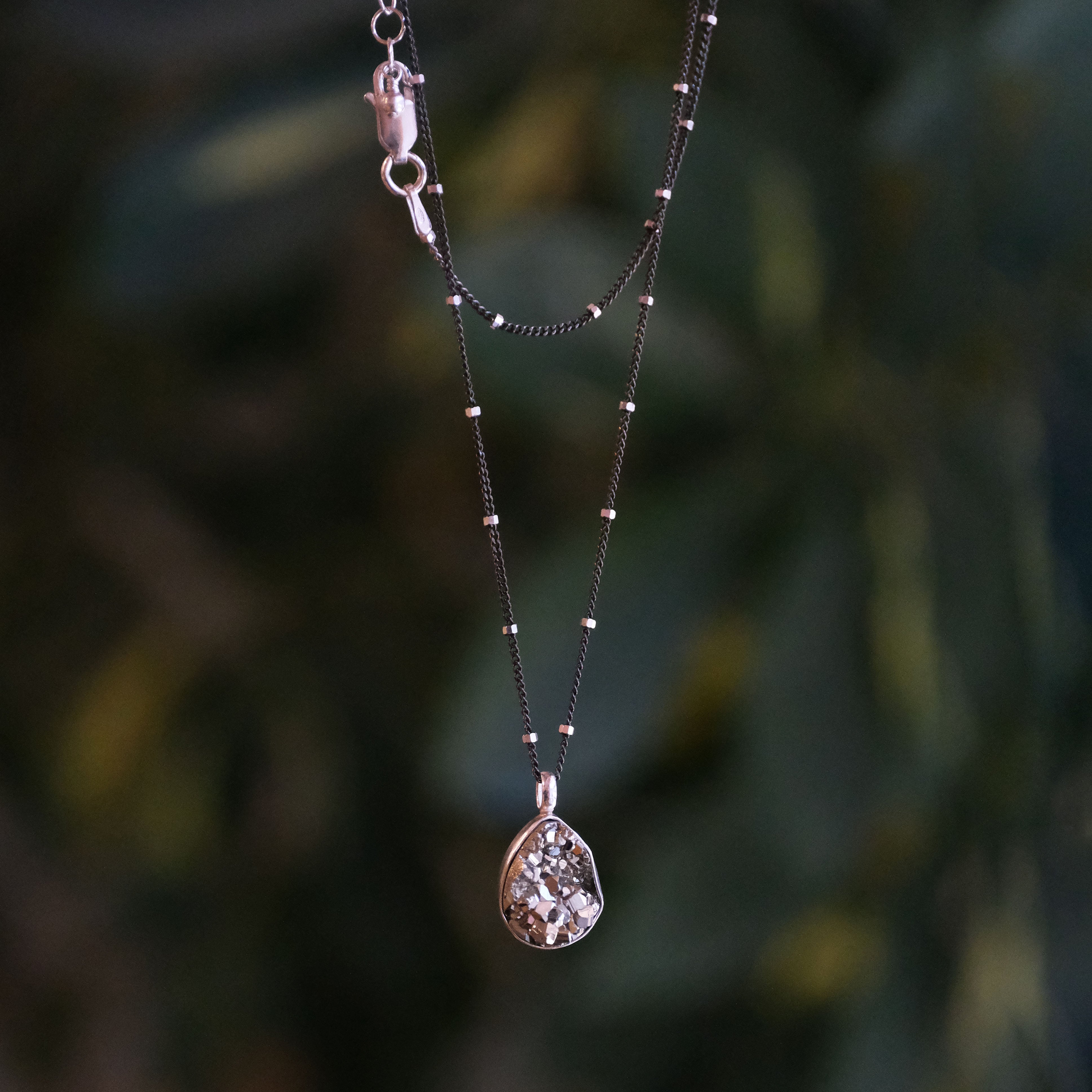 Pyrite + Sterling Galileo Necklace