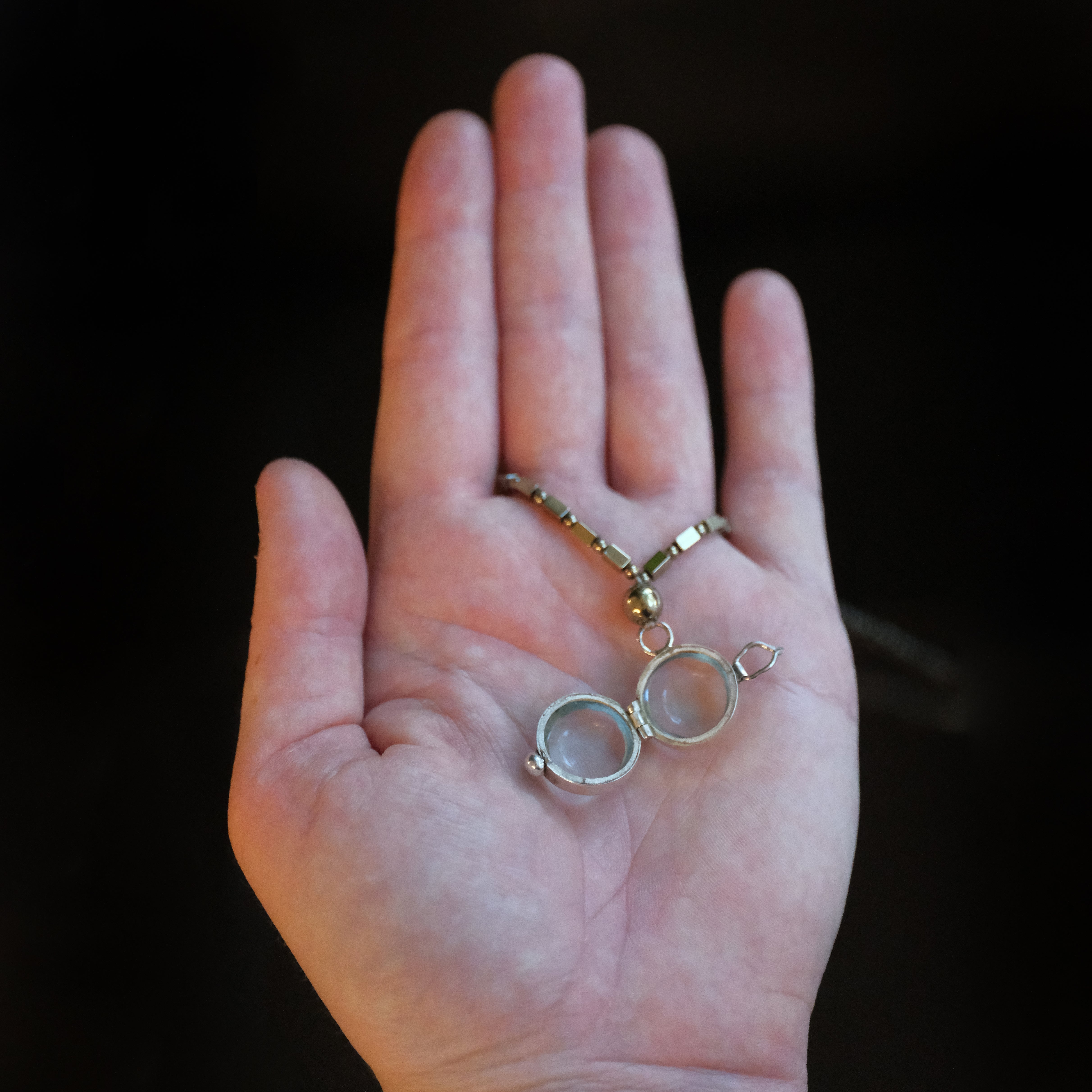 Pyrite + Sterling Keep Me Close Locket - One of a Kind
