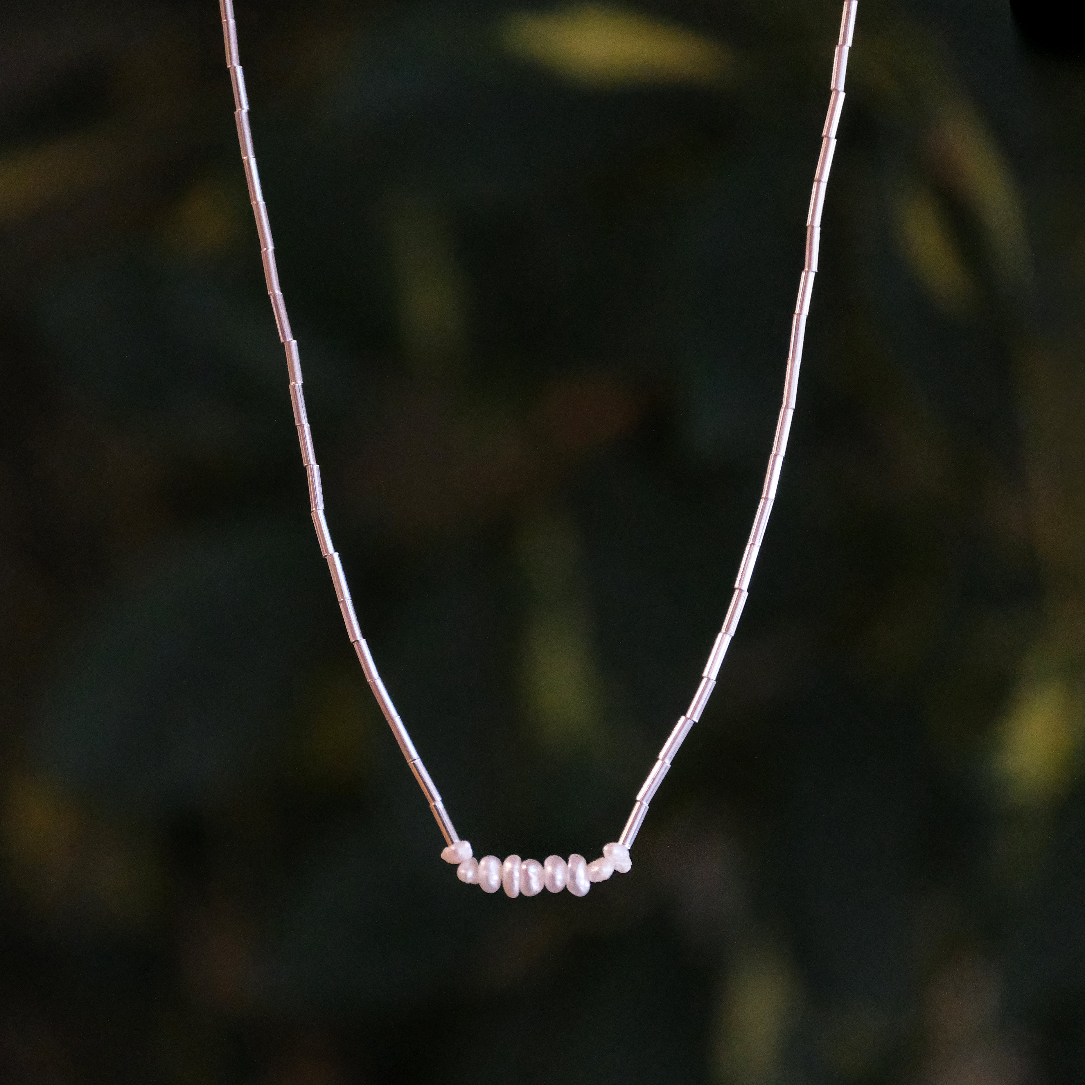 Freshwater Pearl + Liquid Silver Gia Necklace - One of a Kind