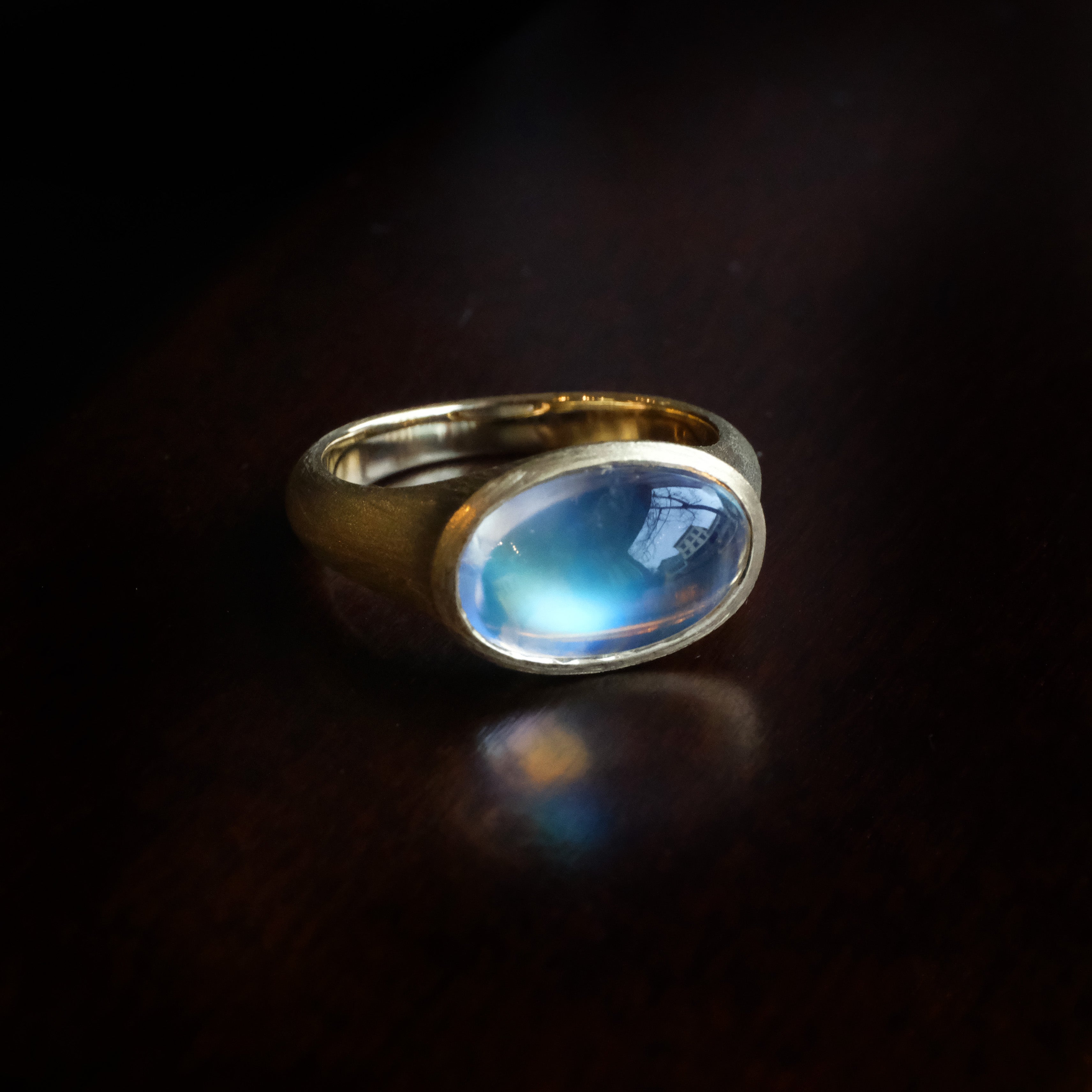 14k + Moonstone Gossamer Ring - One of a Kind