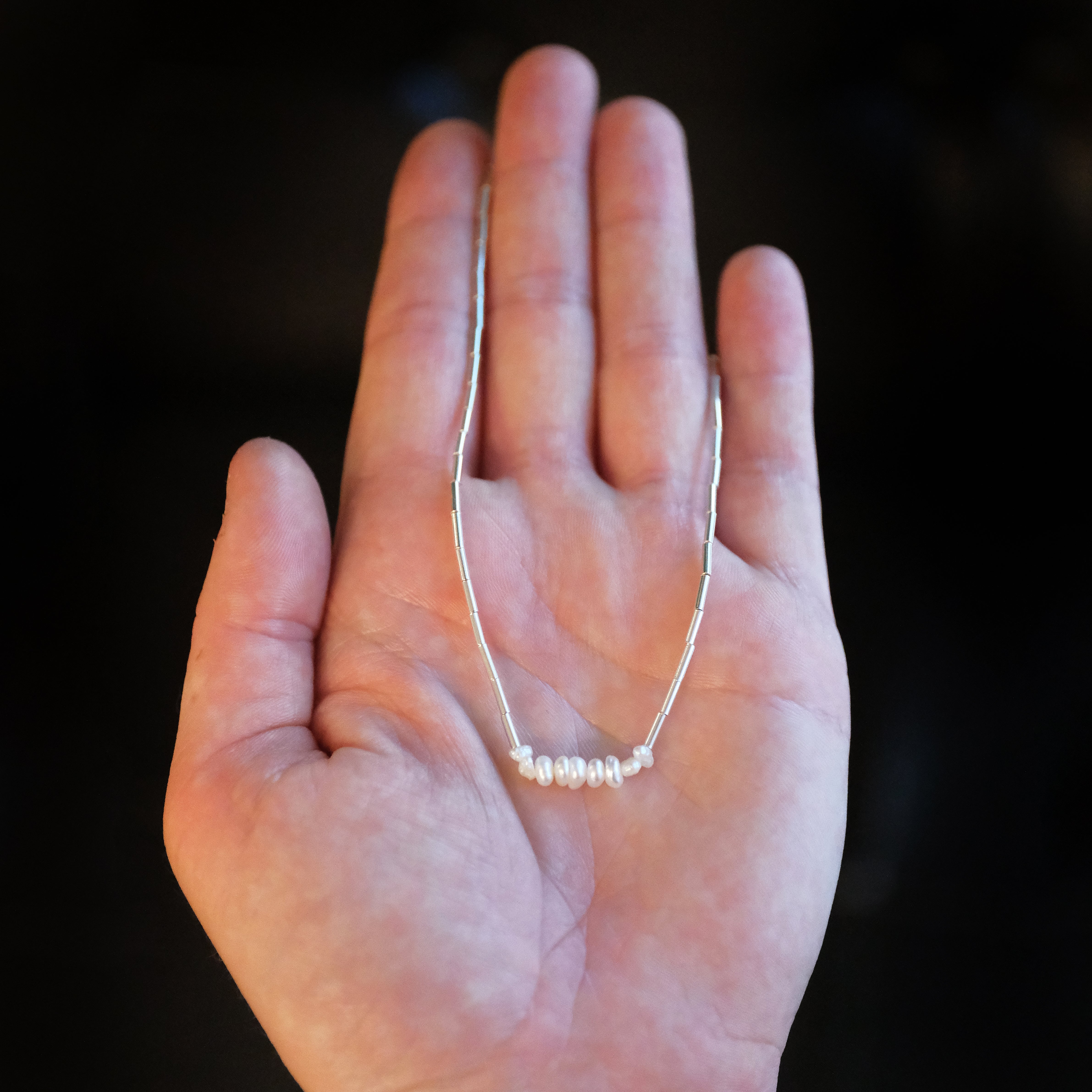 Freshwater Pearl + Liquid Silver Gia Necklace - One of a Kind