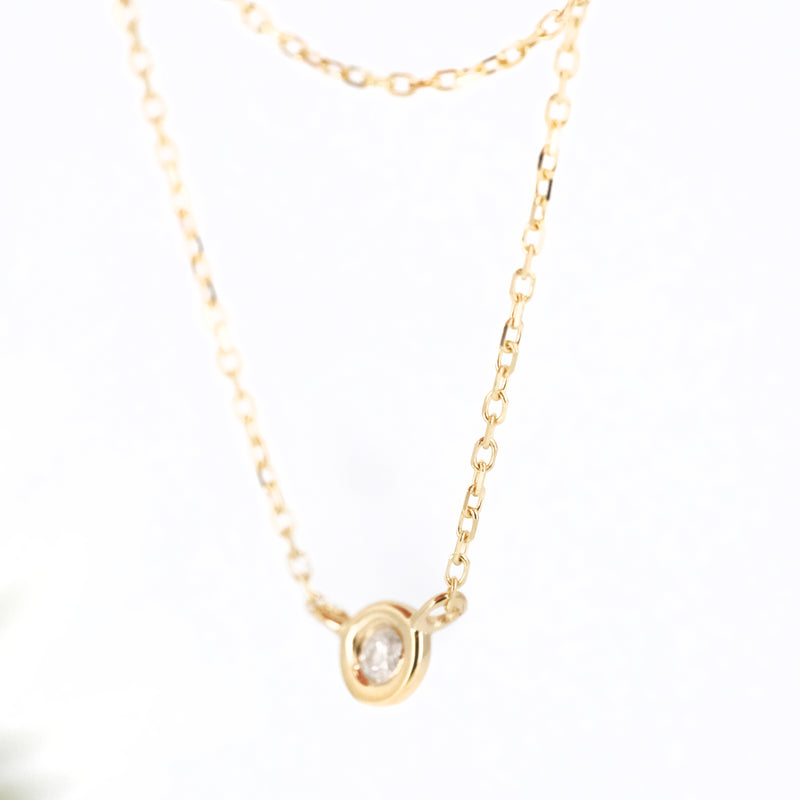 14k Diamond Dot Necklace