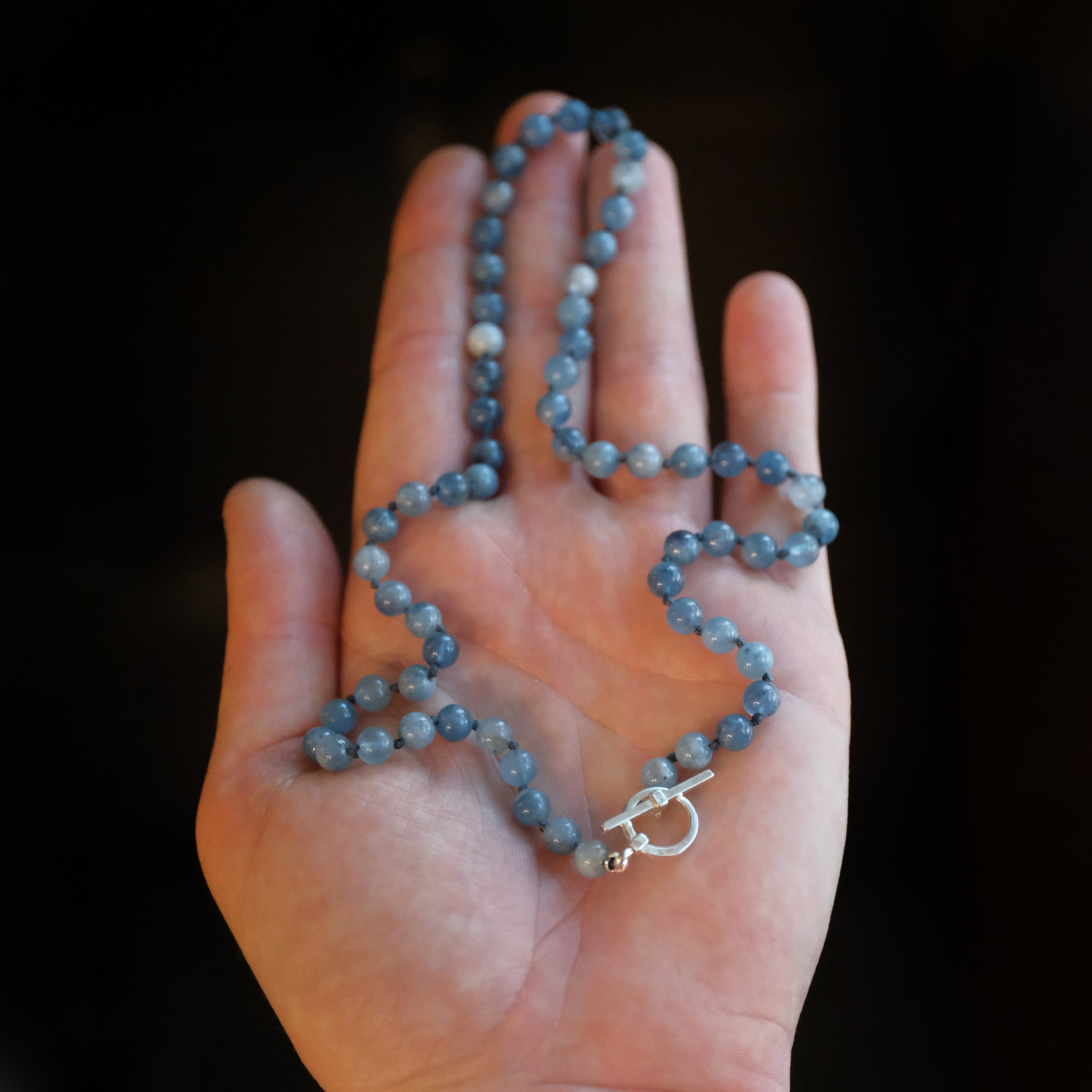 Aquamarine + Sterling Dion Necklace - One of a Kind