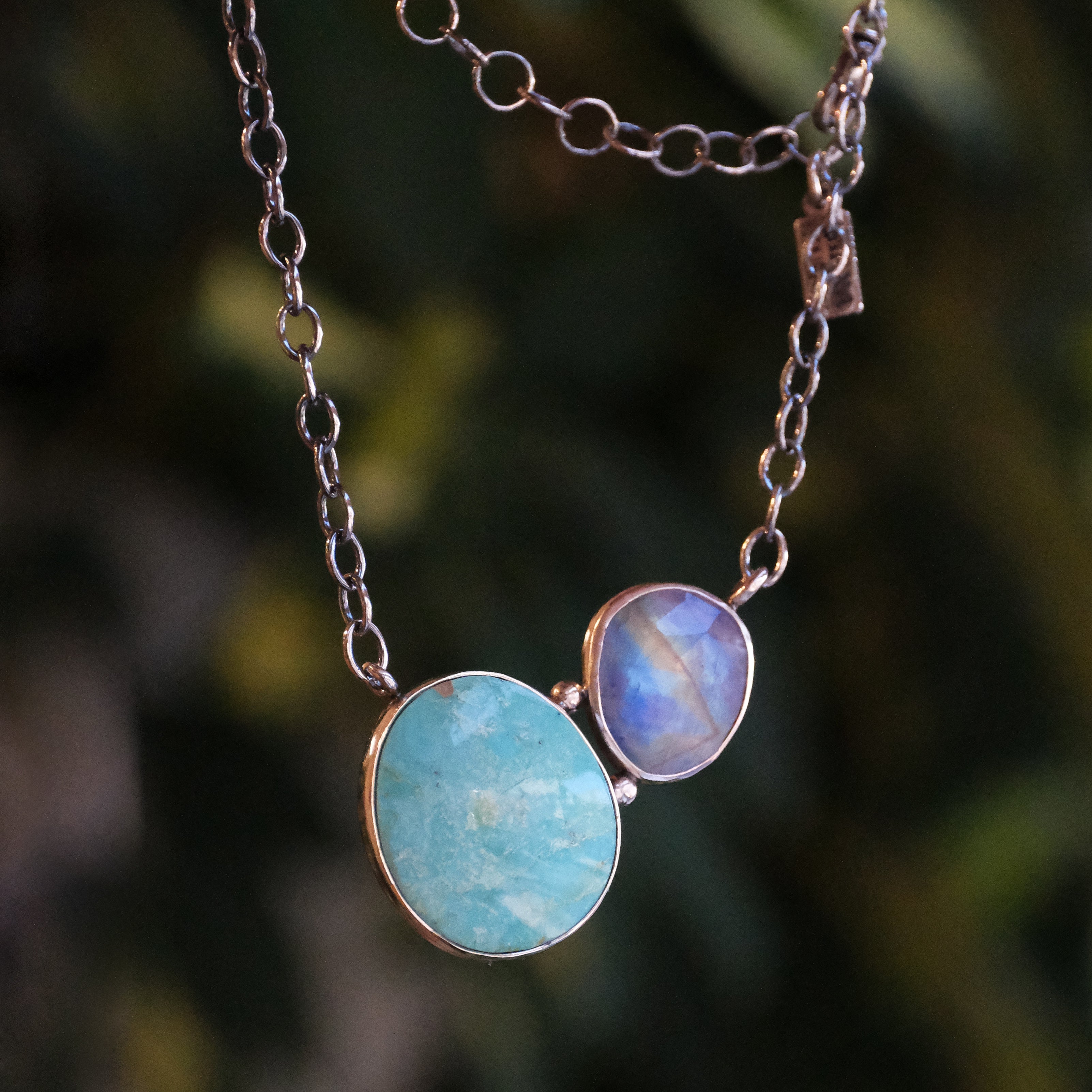 Turquoise + Moonstone Amigo Necklace - One of a Kind