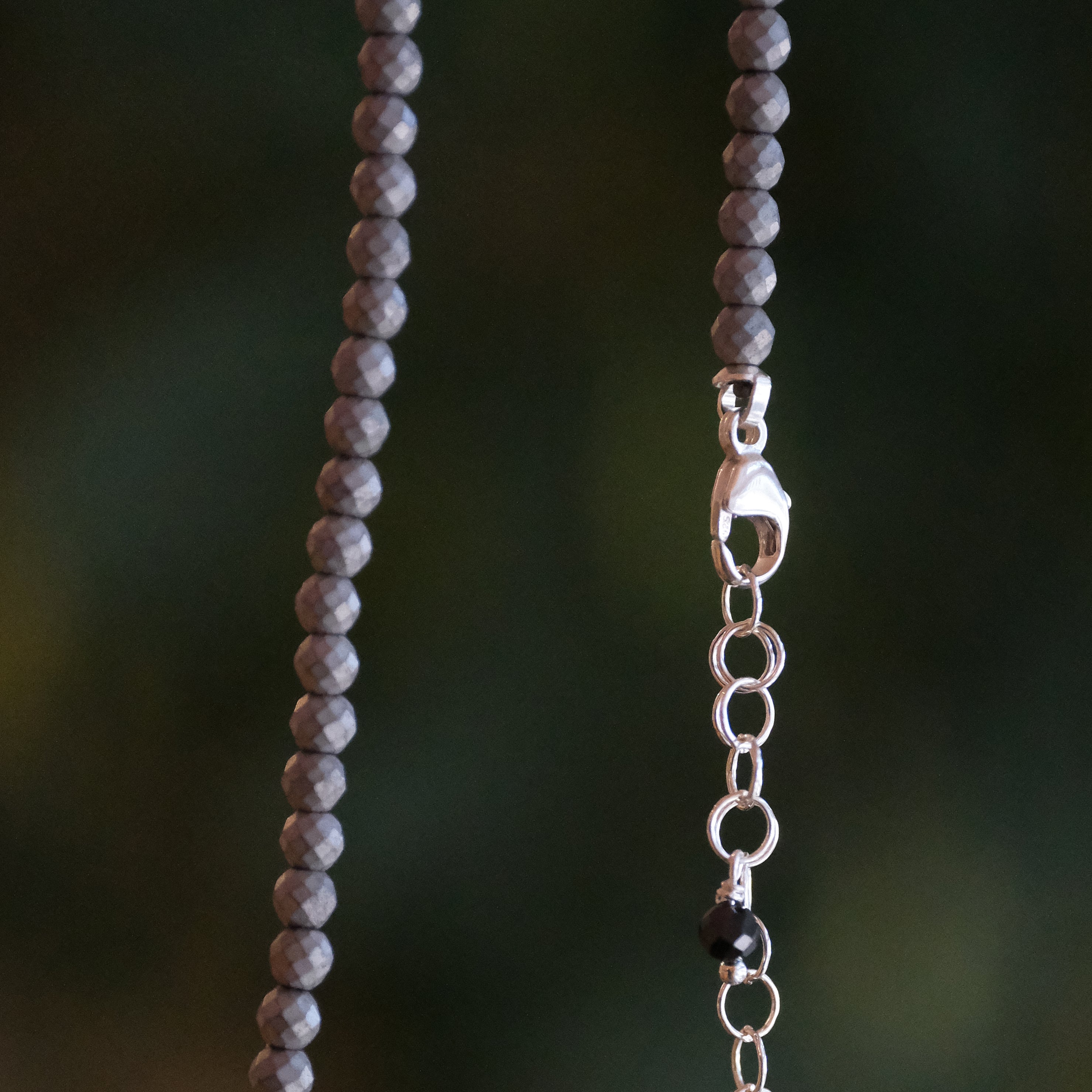 Starlight Silver Hematite + Druzy Necklace - One of a Kind