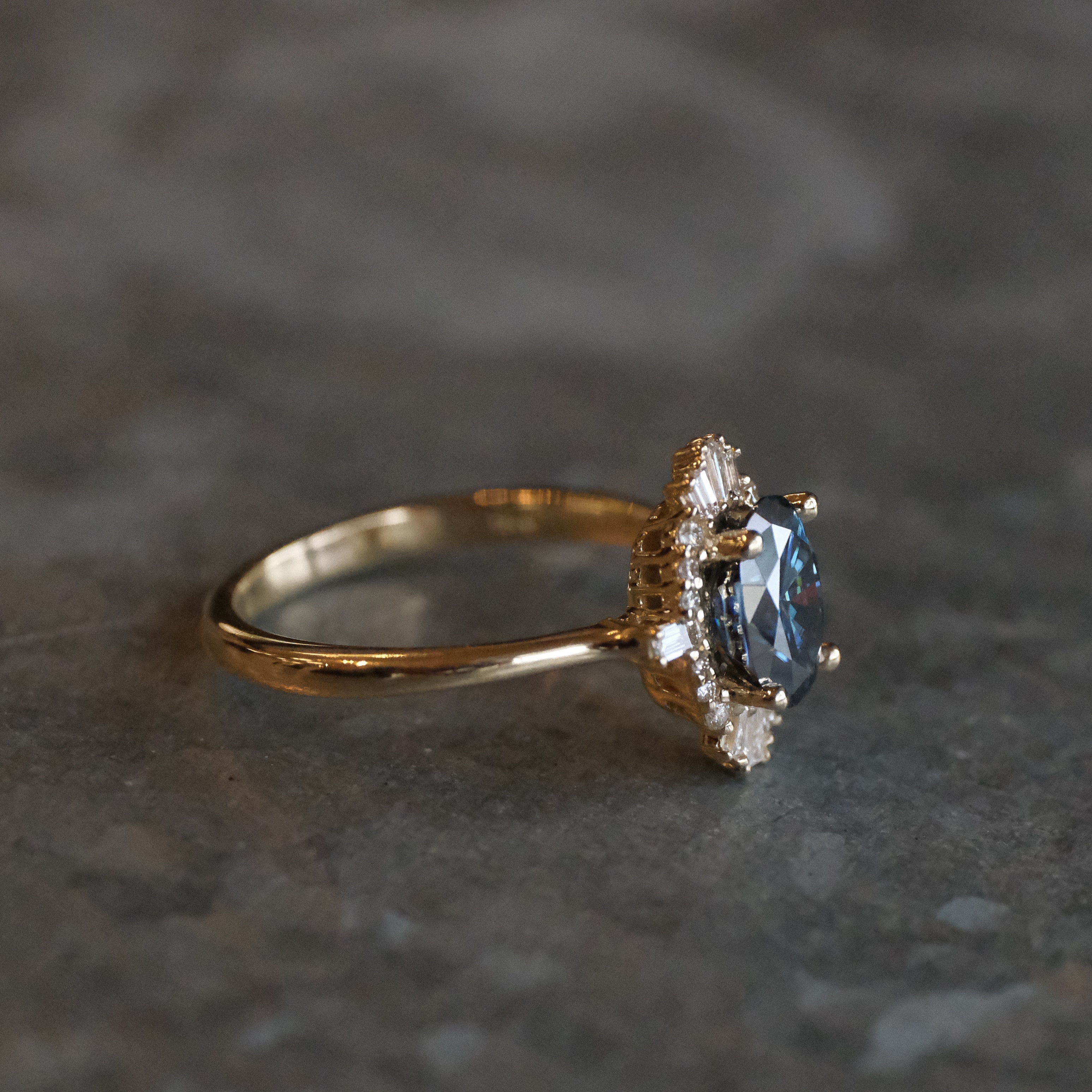 14k Moissanite + Diamond Chareau Ring