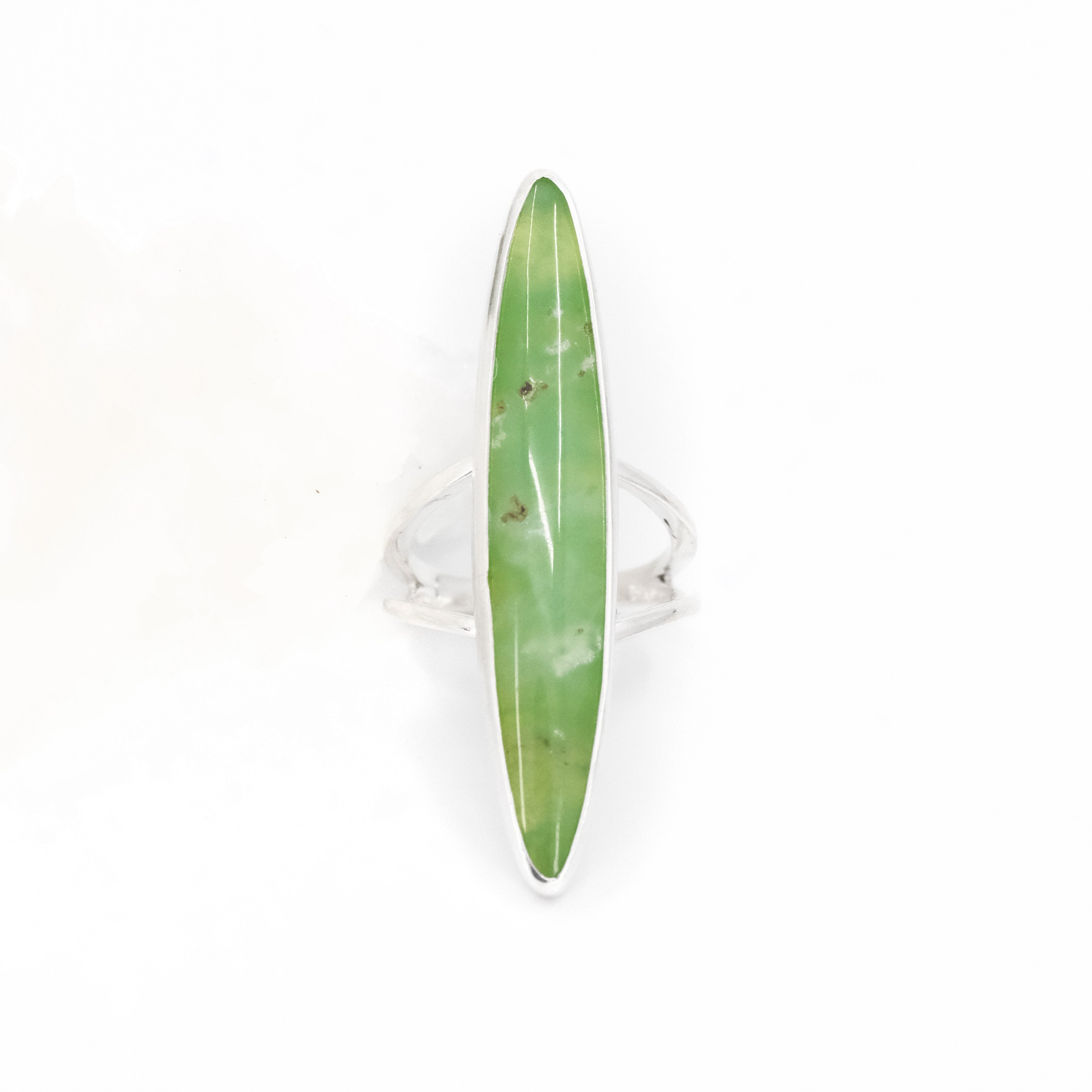 Minty Chalcedony Shikara Ring (Size 7) - One of a Kind