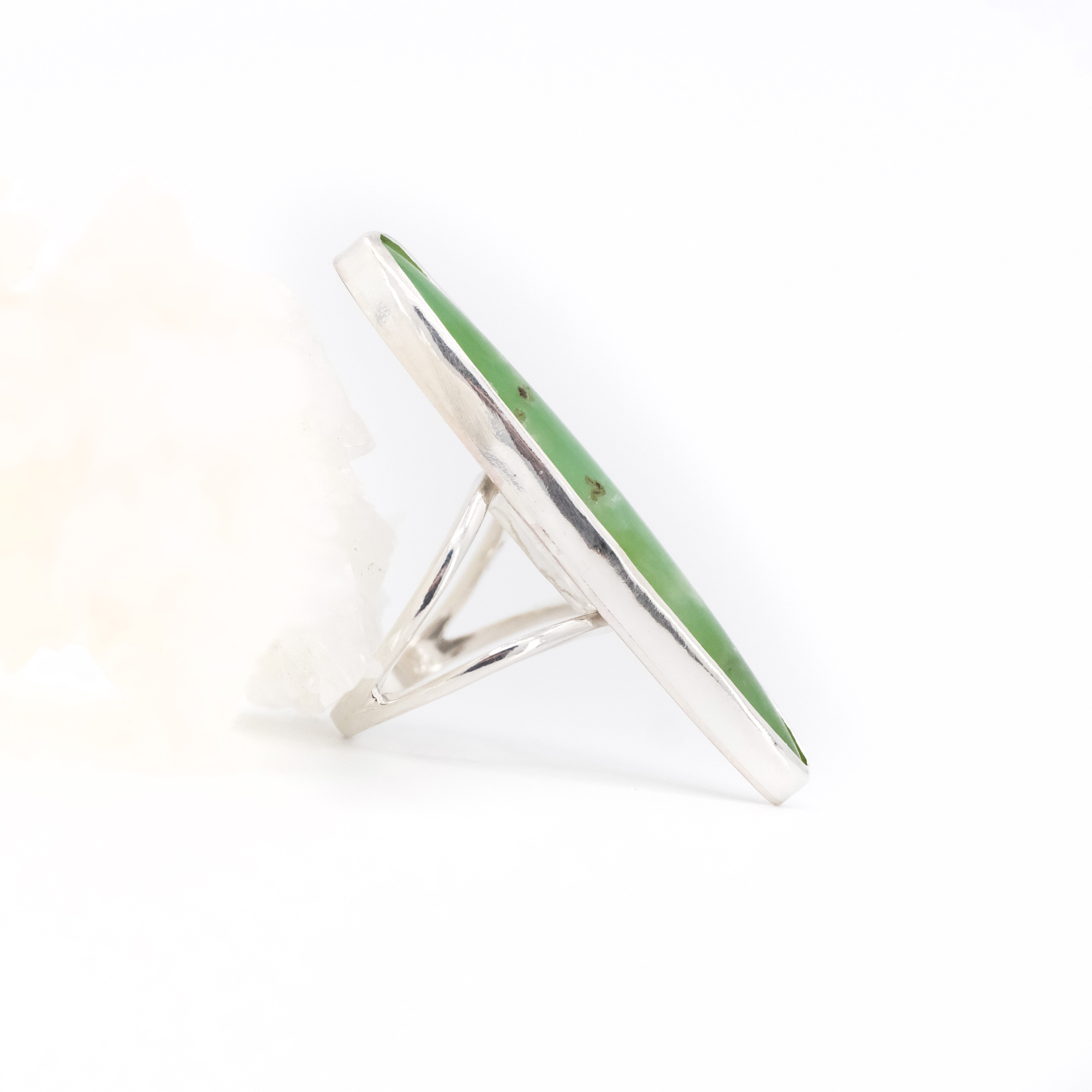 Minty Chalcedony Shikara Ring (Size 7) - One of a Kind