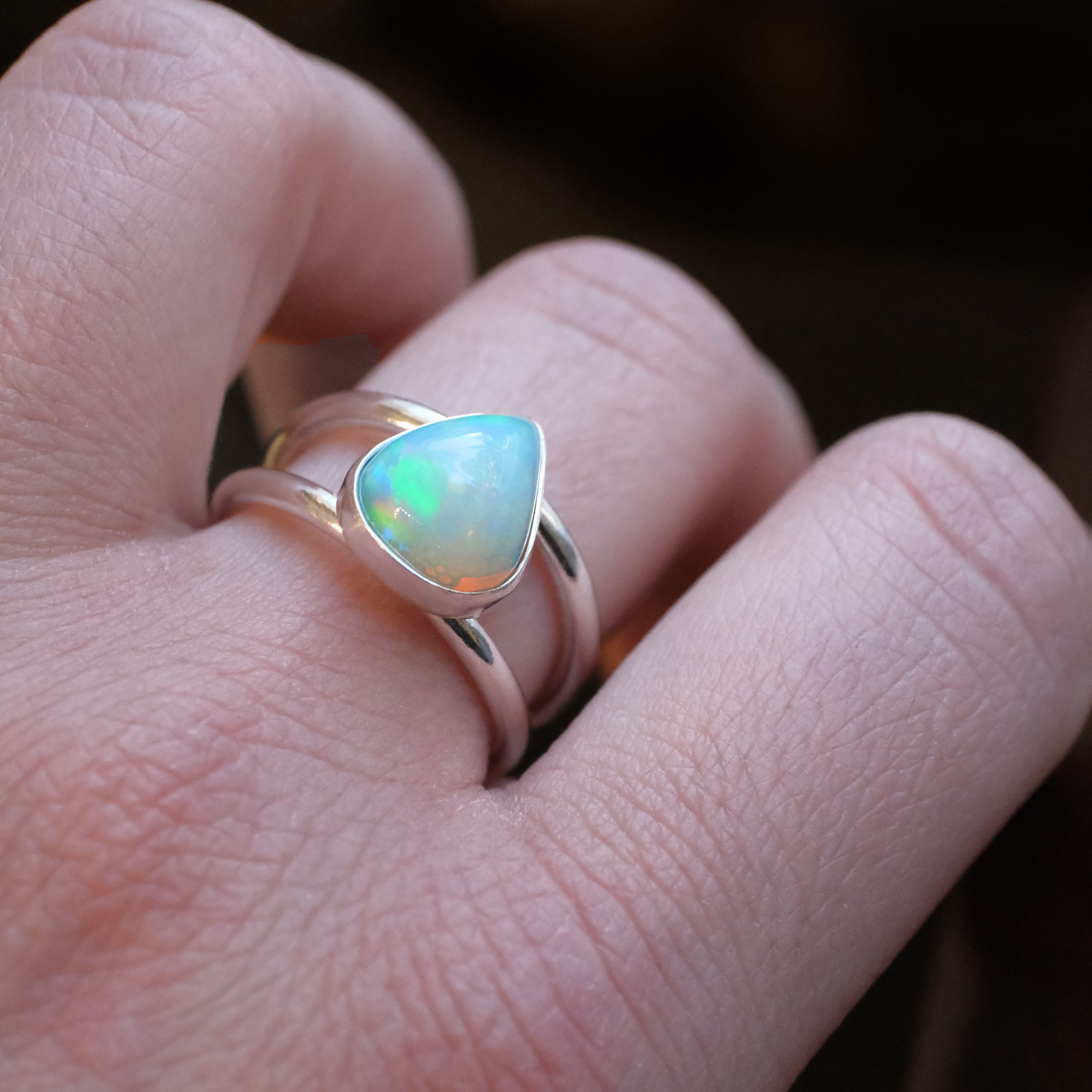 Opal + Sterling Mola Ring (Size 6.5) - One of a Kind