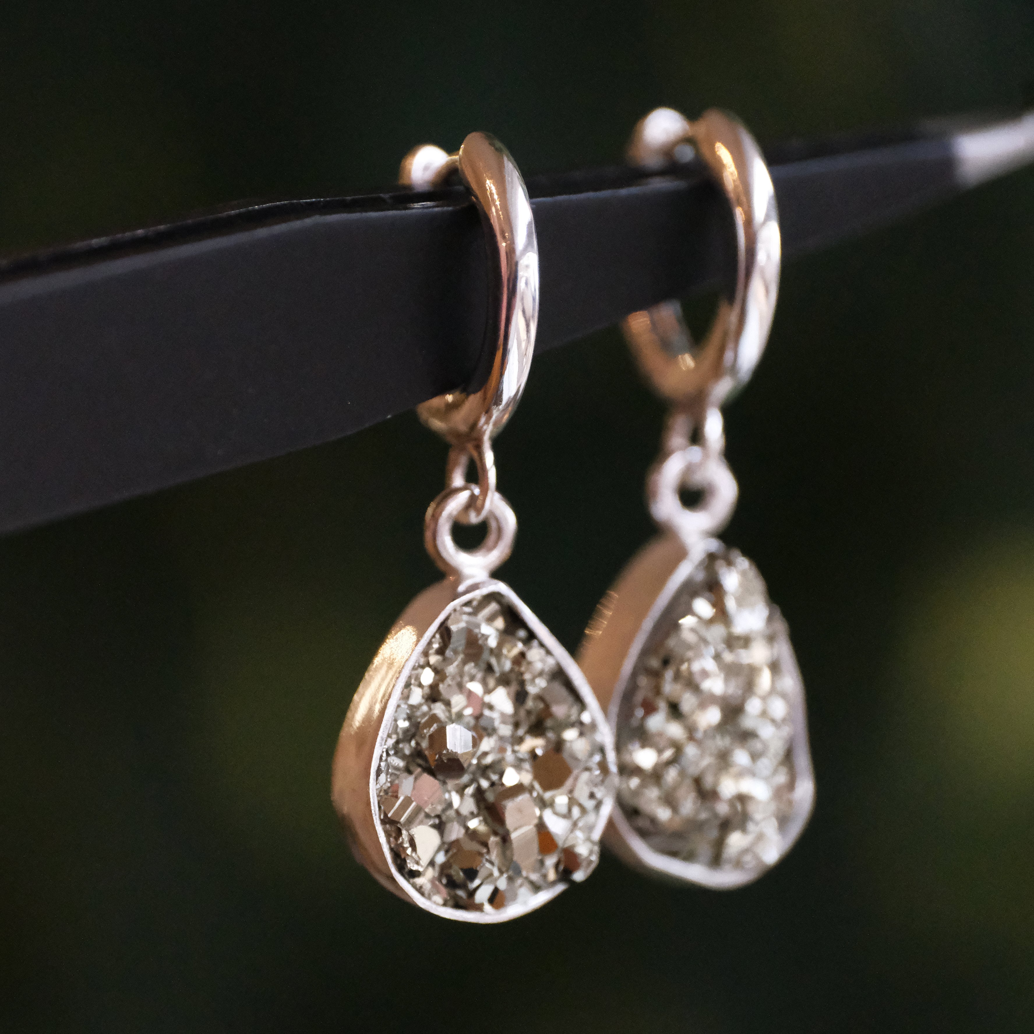 Pyrite + Sterling Gold Rush Earrings - One of a Kind