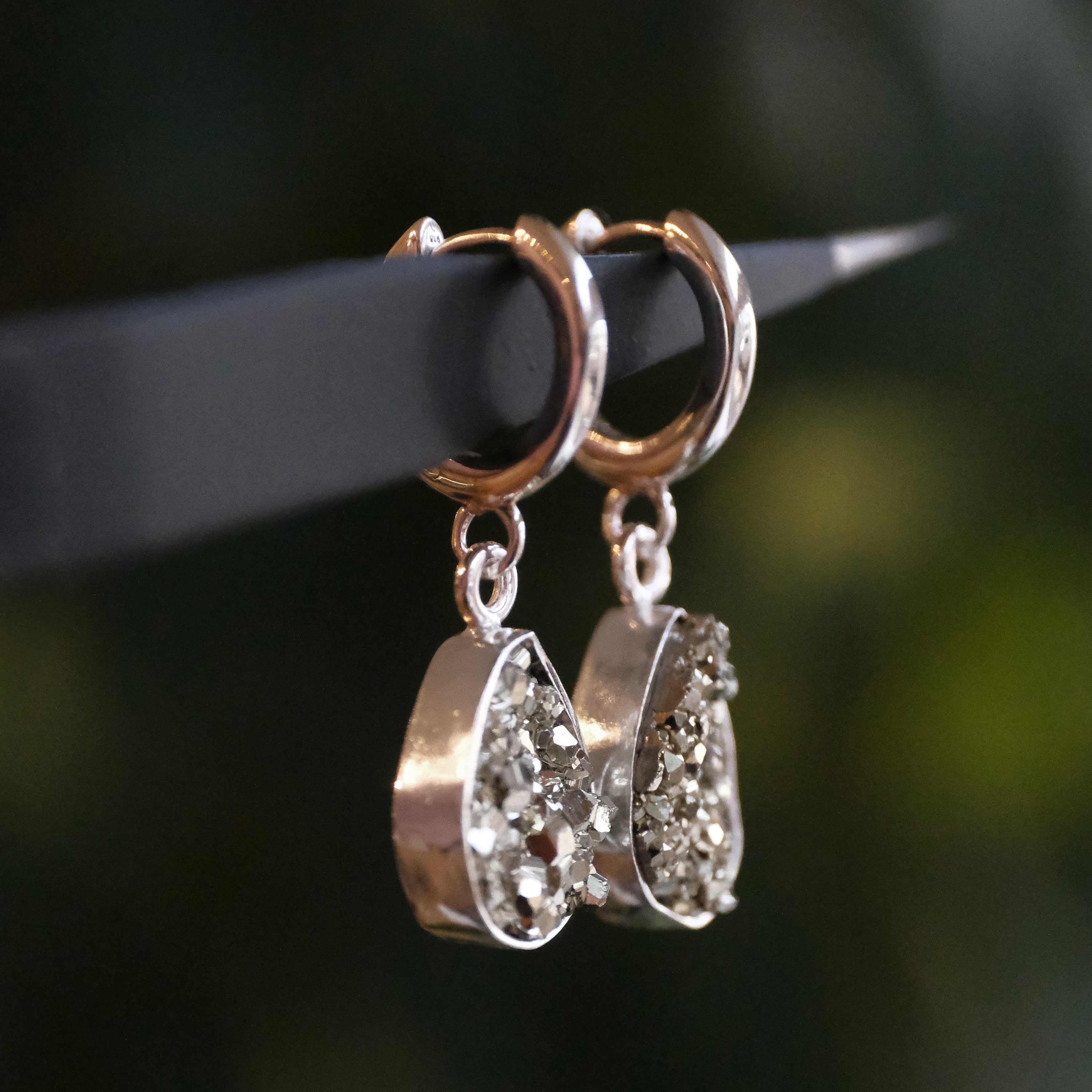 Pyrite + Sterling Gold Rush Earrings - One of a Kind