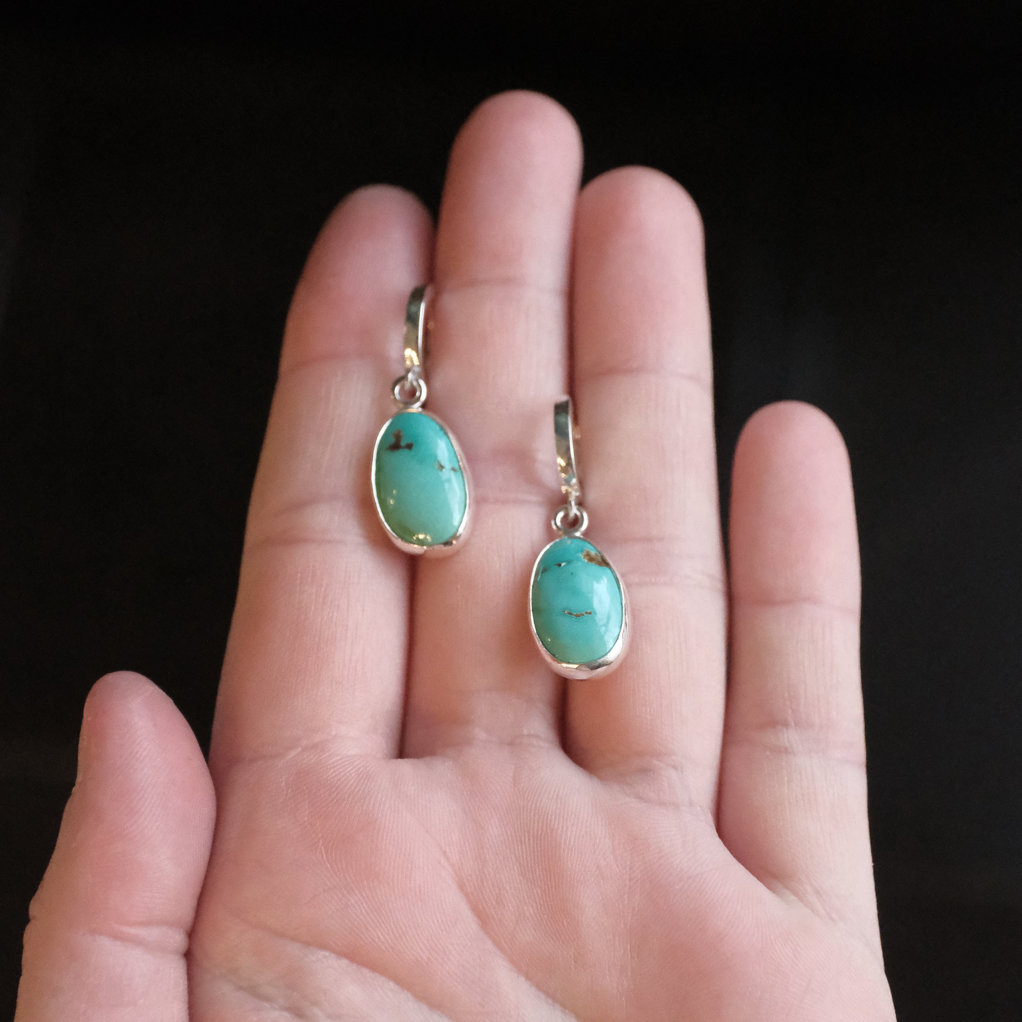 Turquoise Drops of Saturn Earrings - One of a Kind