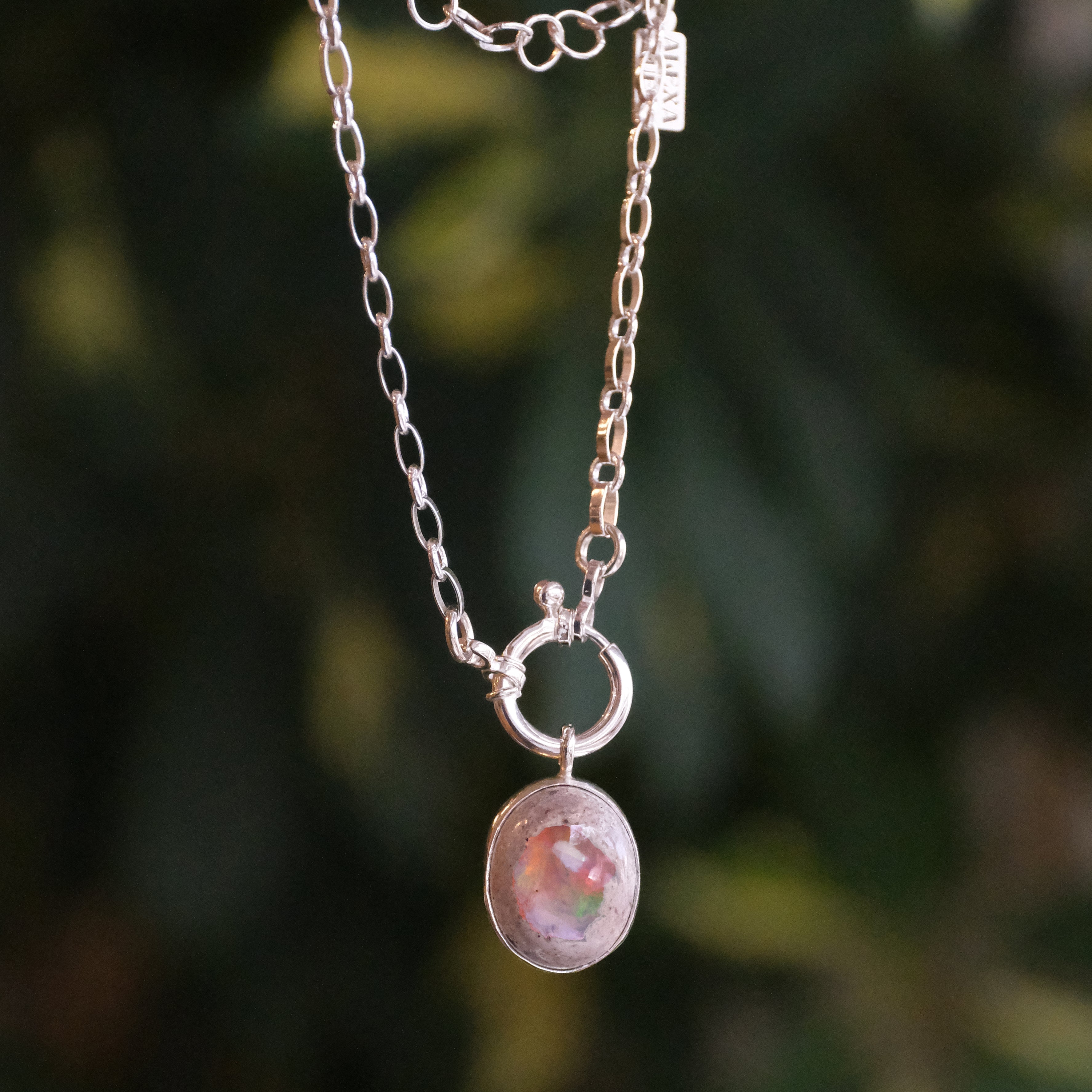 Jelly Opal Charm Keeper Necklace - One of a Kind