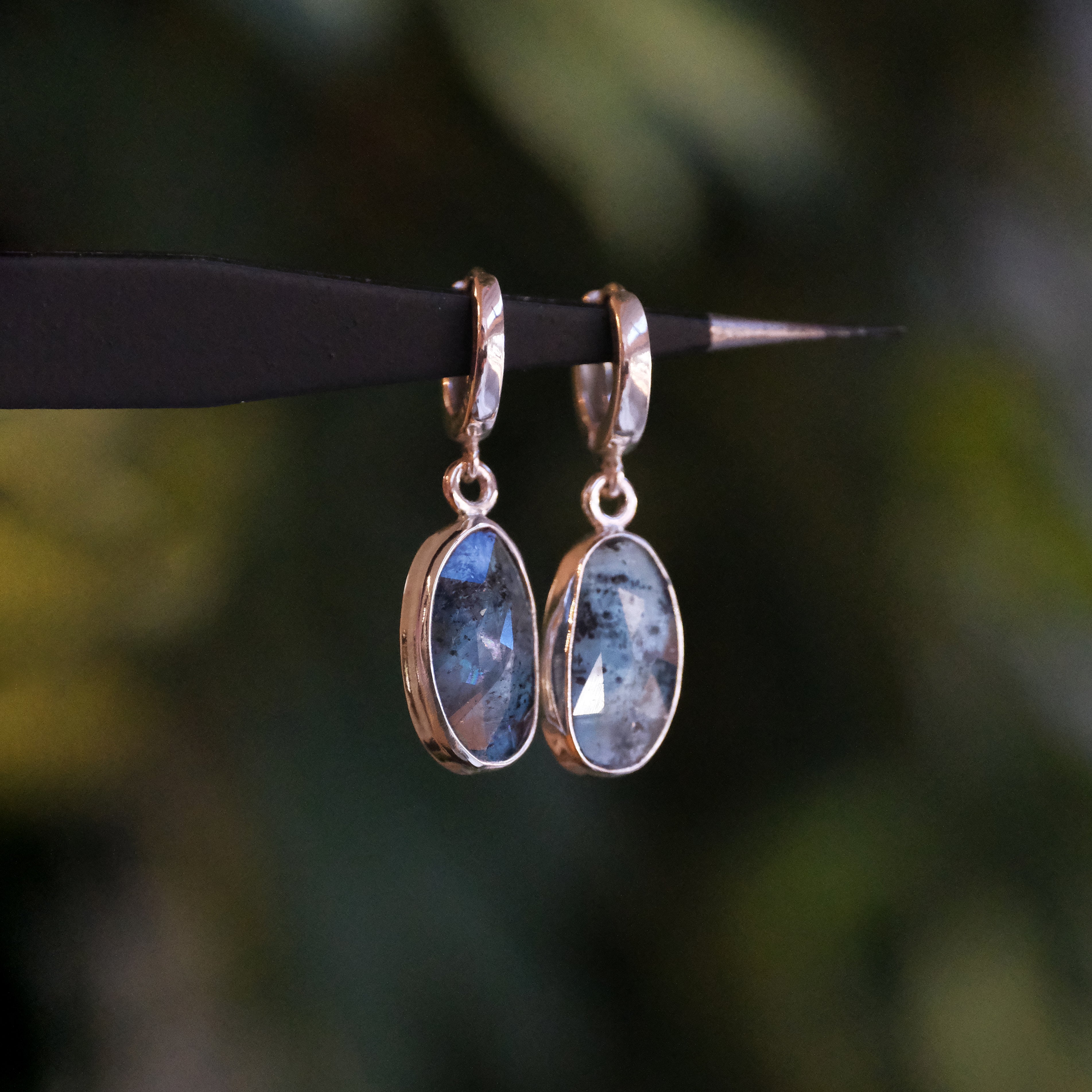 Kyanite Oceanic Hugger Earrings - One of a Kind